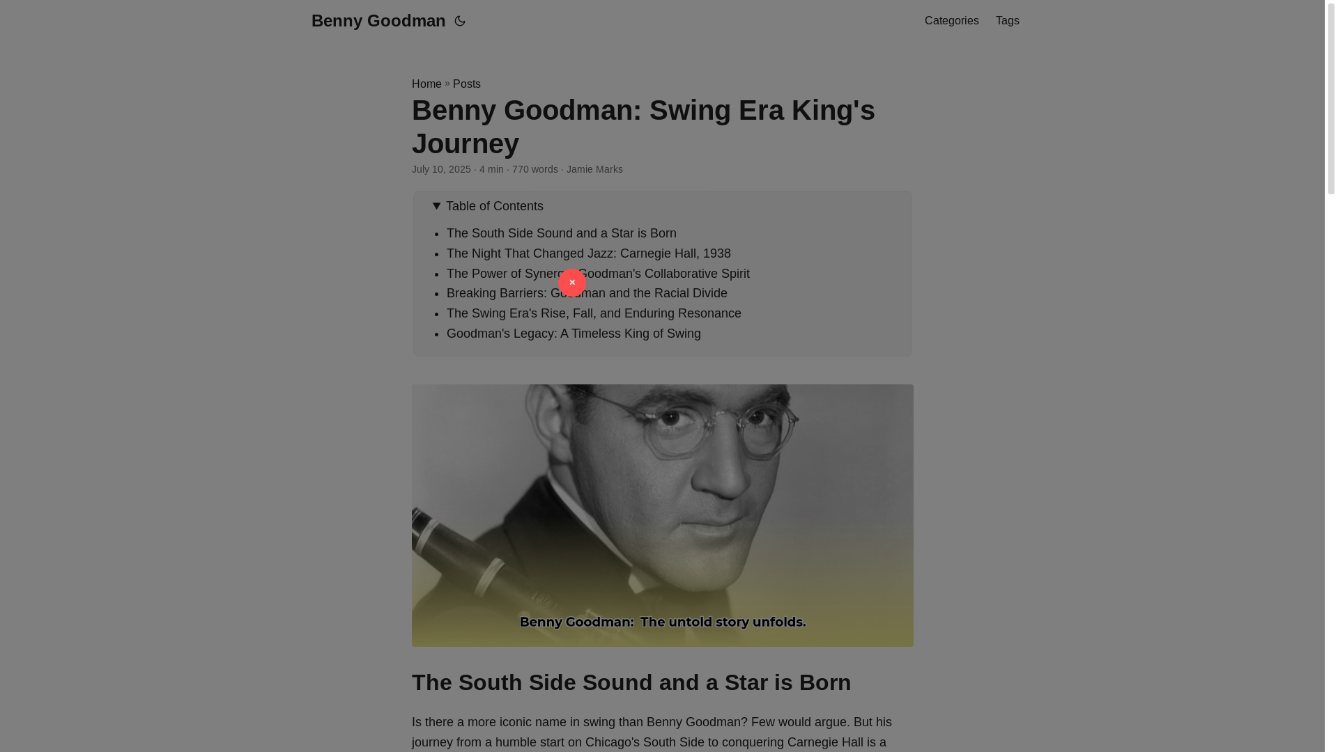 website screenshot of https://benny-goodman.pages.dev/