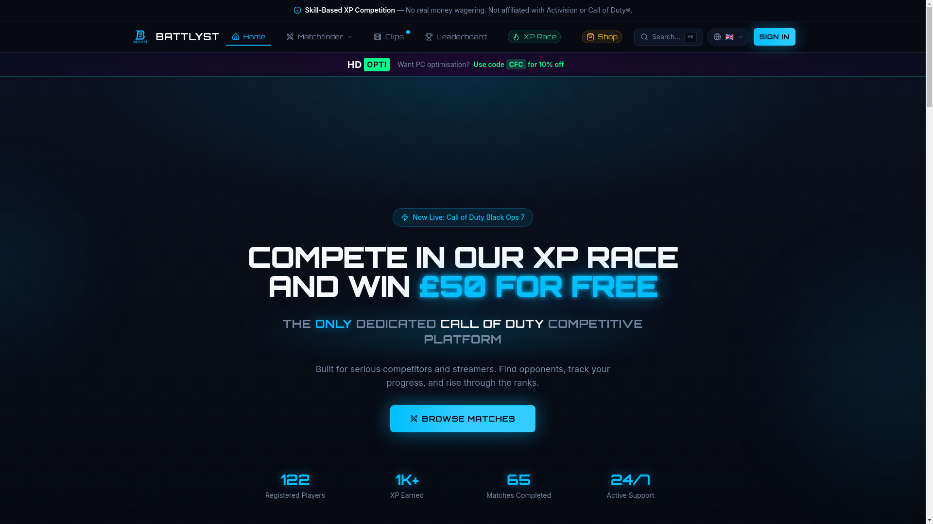 website screenshot of https://battlyst.com/