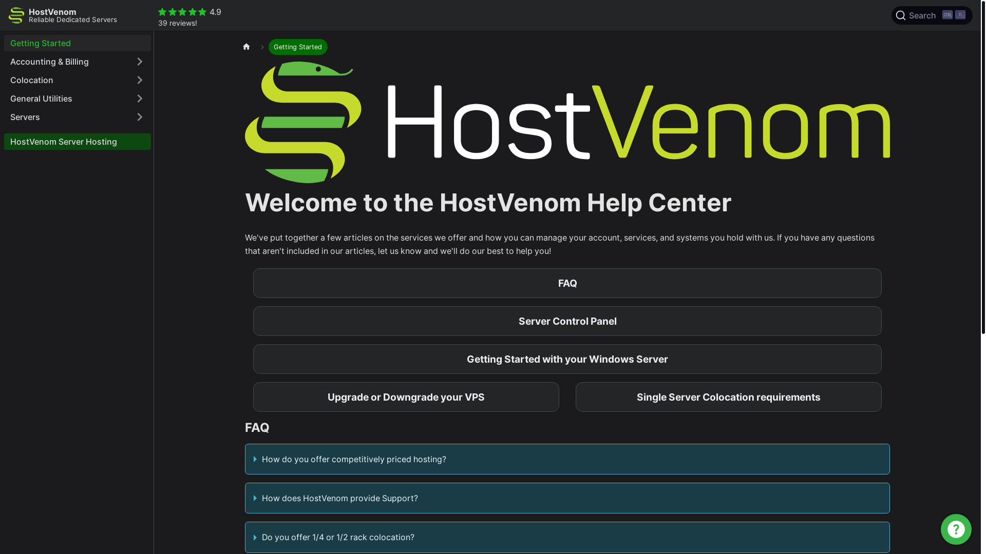 website screenshot of https://hv-helpcenter.pages.dev/