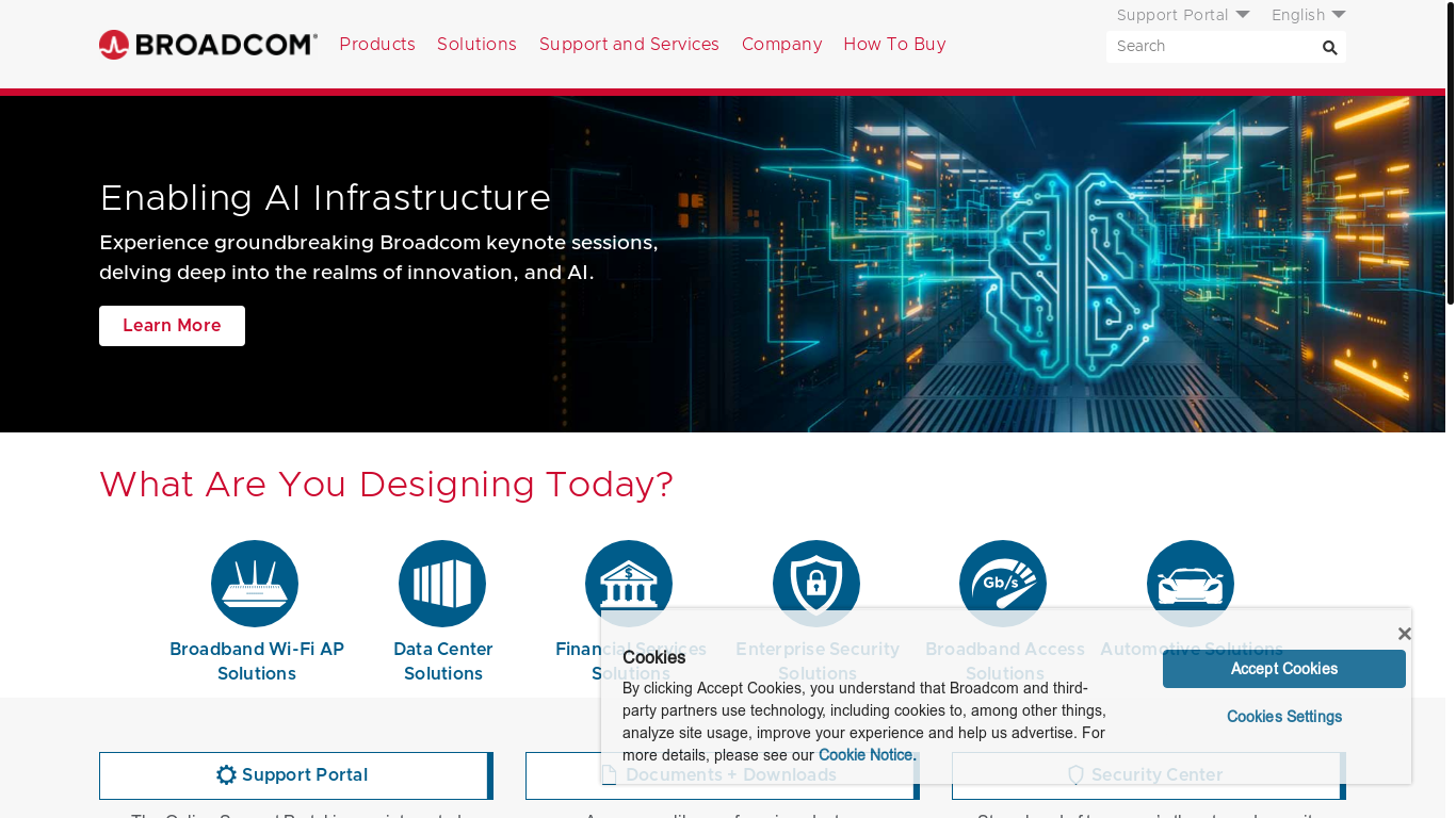 website screenshot of https://broadcom-software.compliance@broadcom.com/