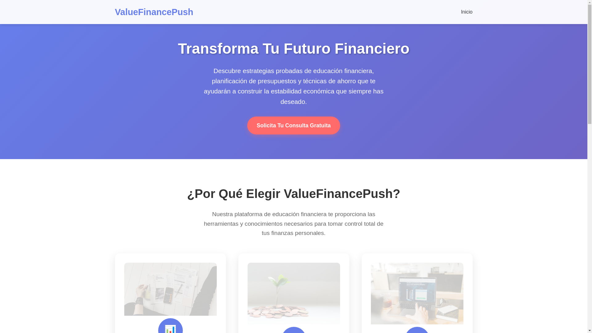 website screenshot of https://valuefinancepush.best/