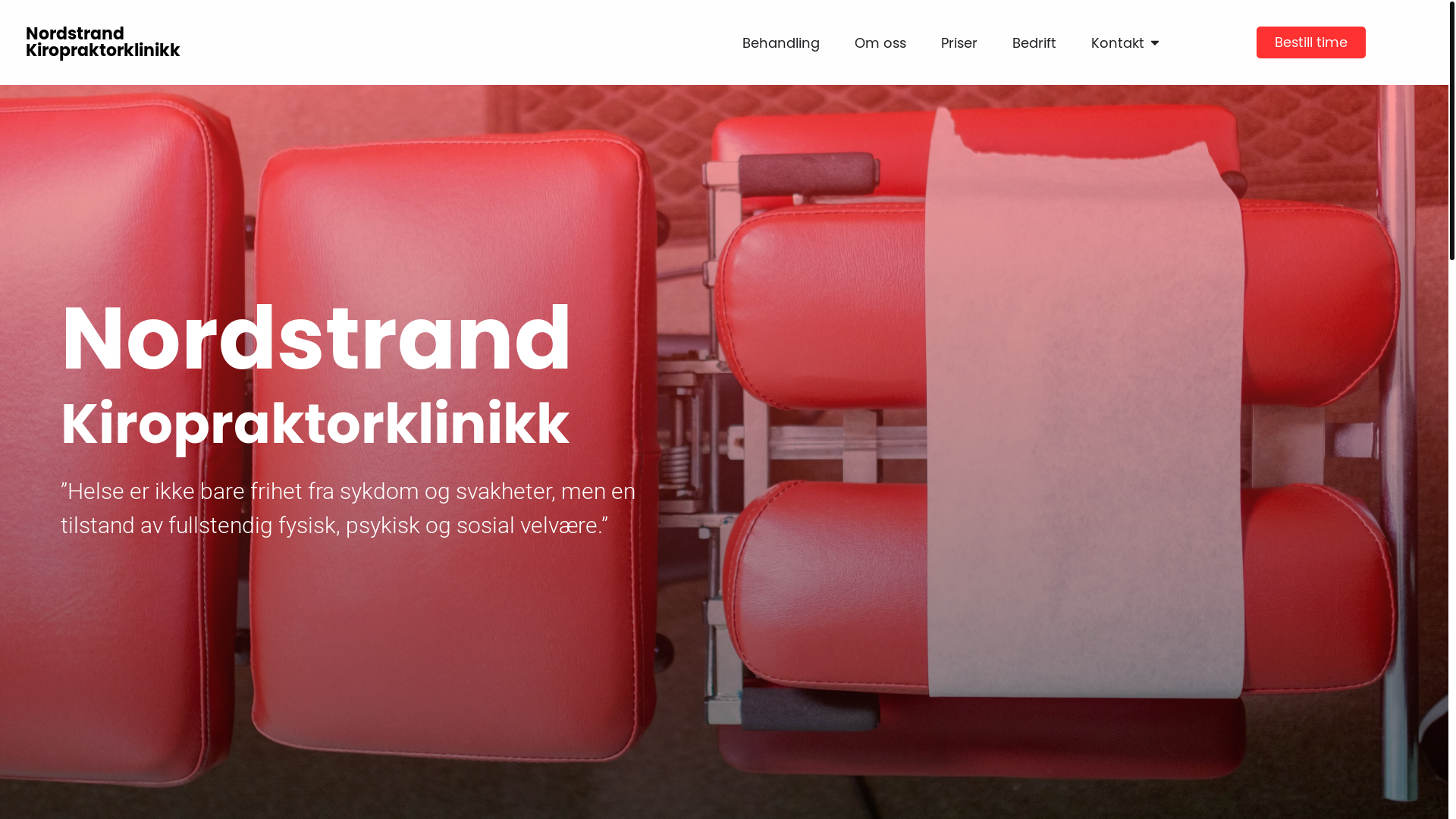 website screenshot of https://nordstrandkiro.no/