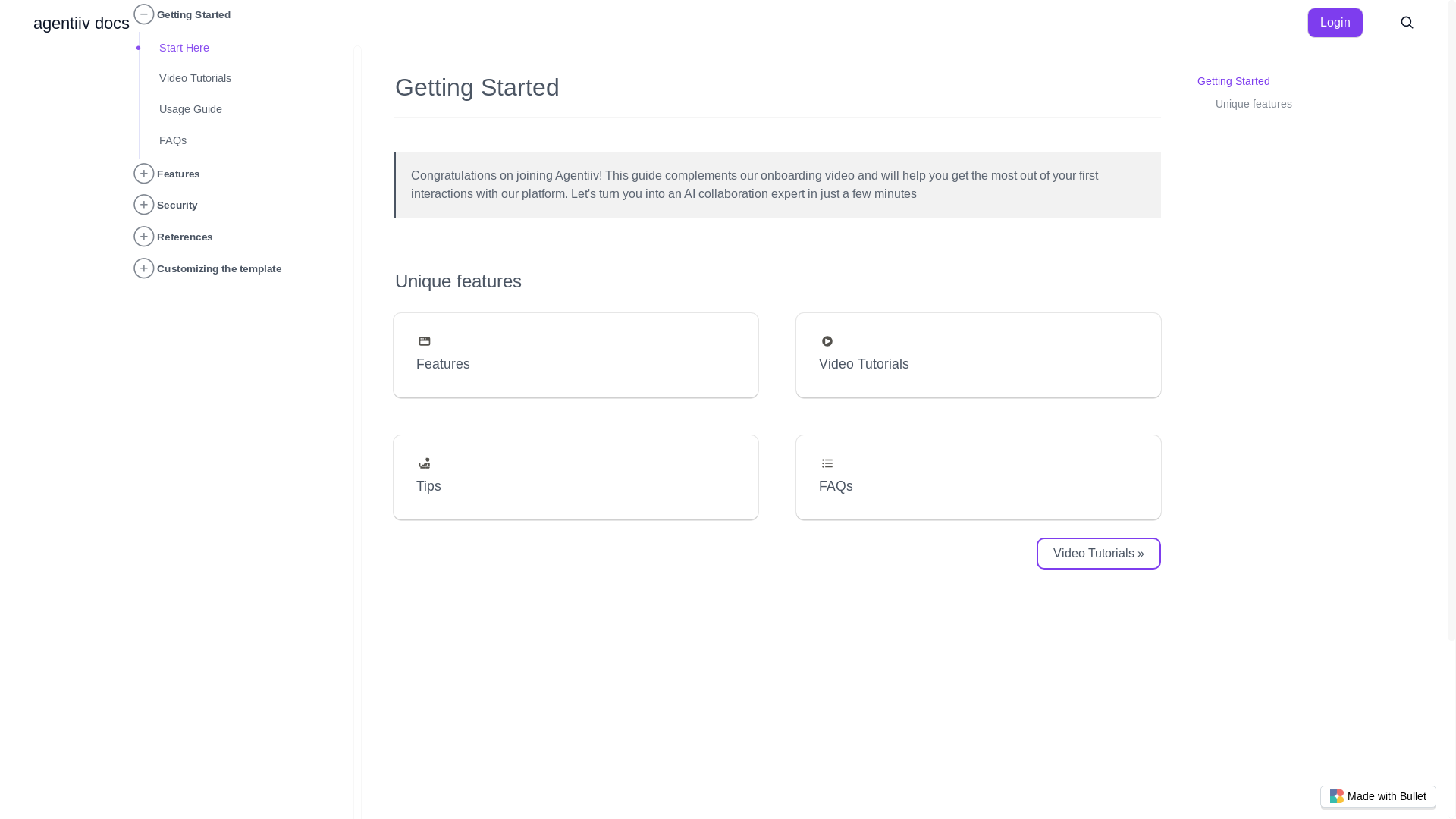 website screenshot of https://agentiiv-bullet.pages.dev/
