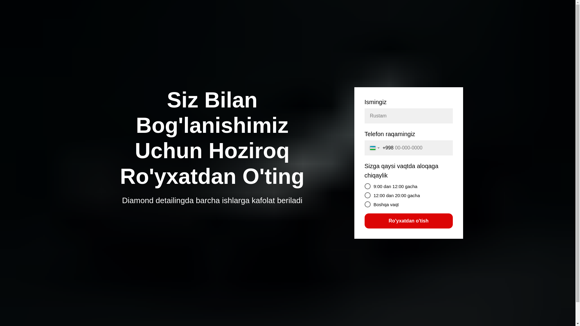 website screenshot of https://diamonddetailing.uz/