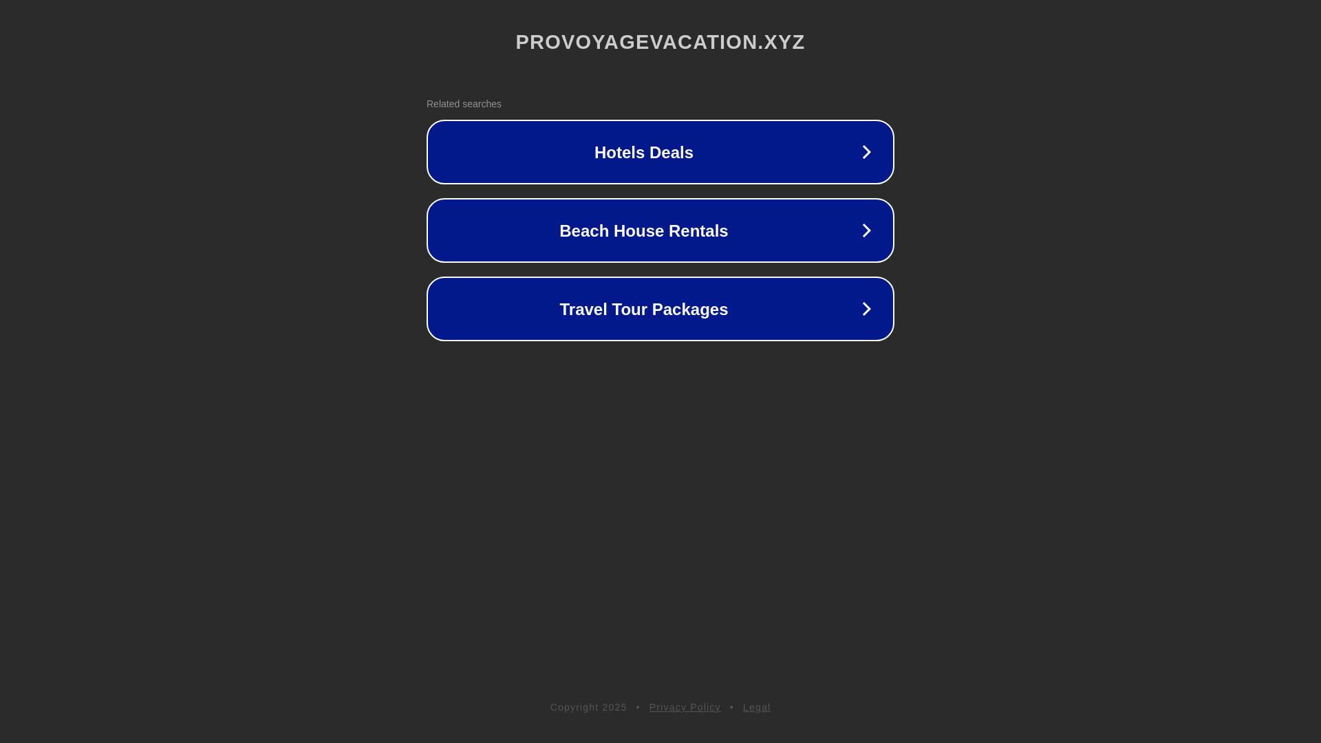 website screenshot of https://provoyagevacation.xyz/