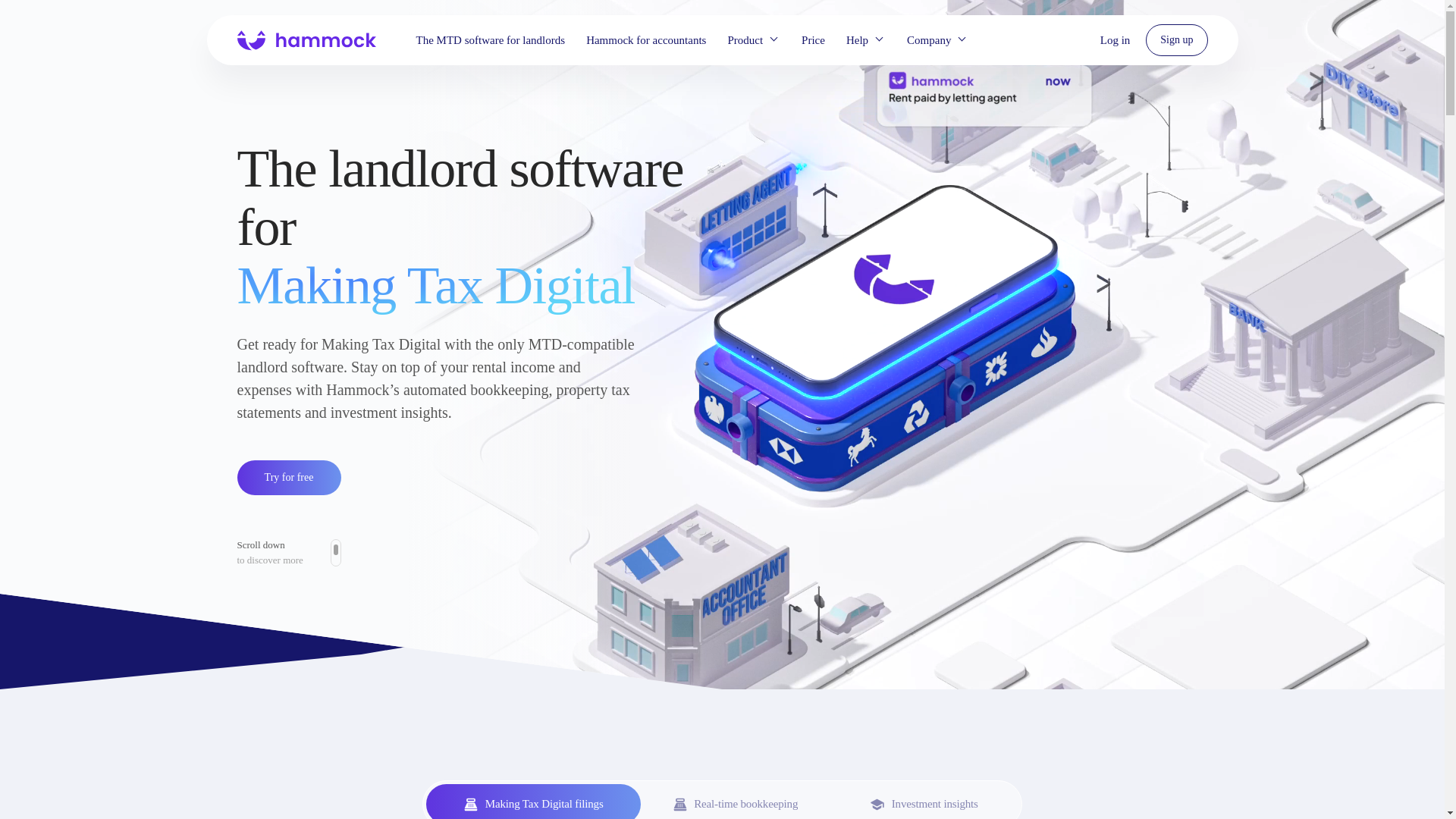 website screenshot of https://usehammock.pages.dev/