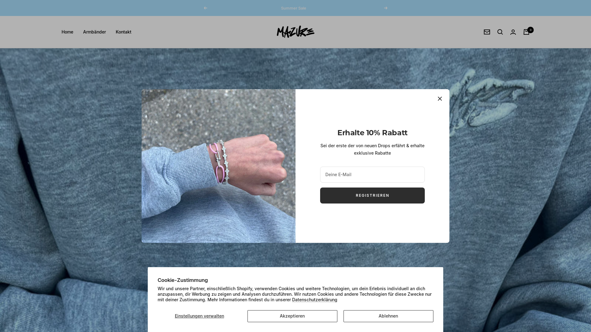 website screenshot of https://mevani.ch/