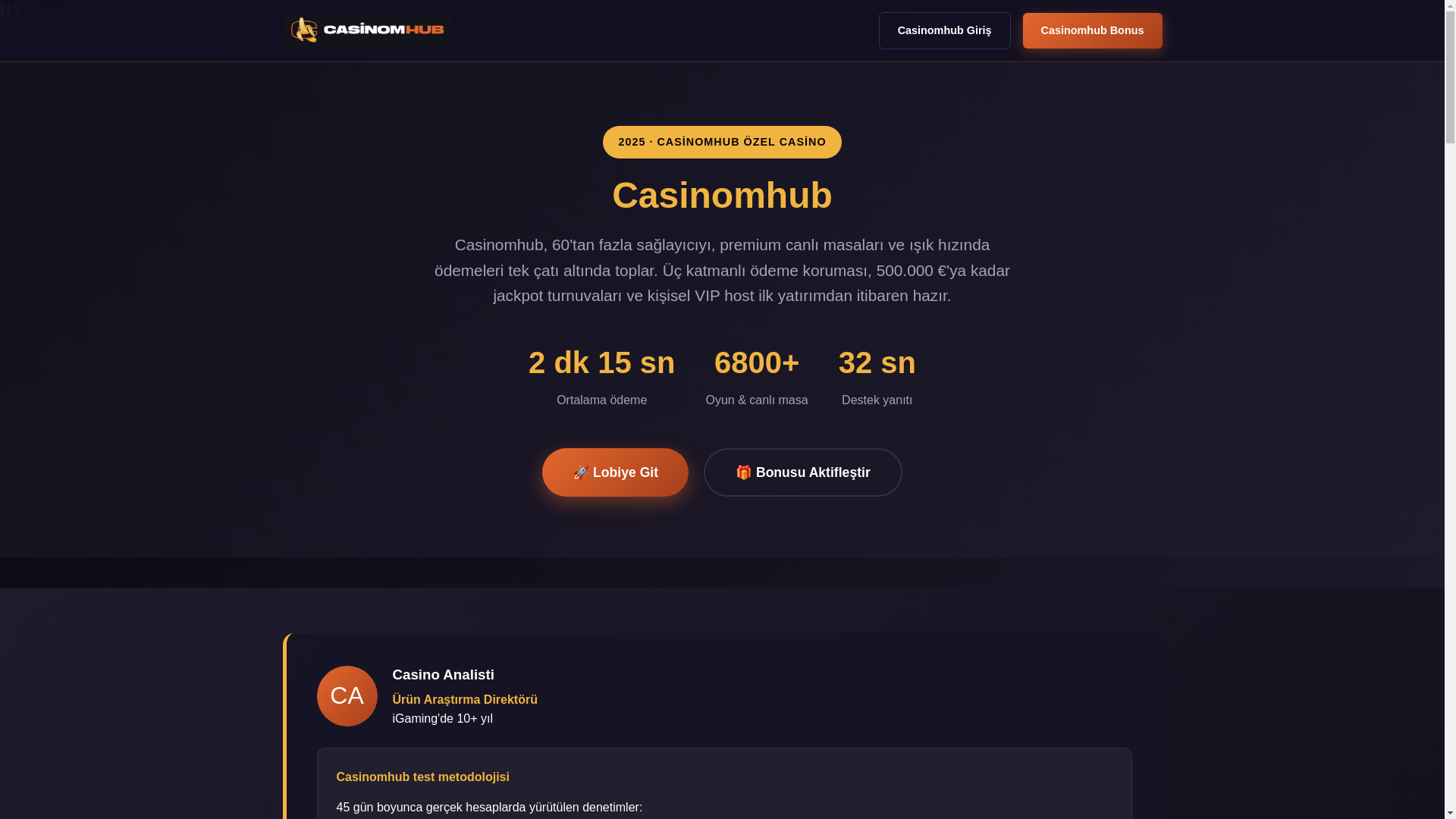 website screenshot of https://casinom-hub-giris.live/