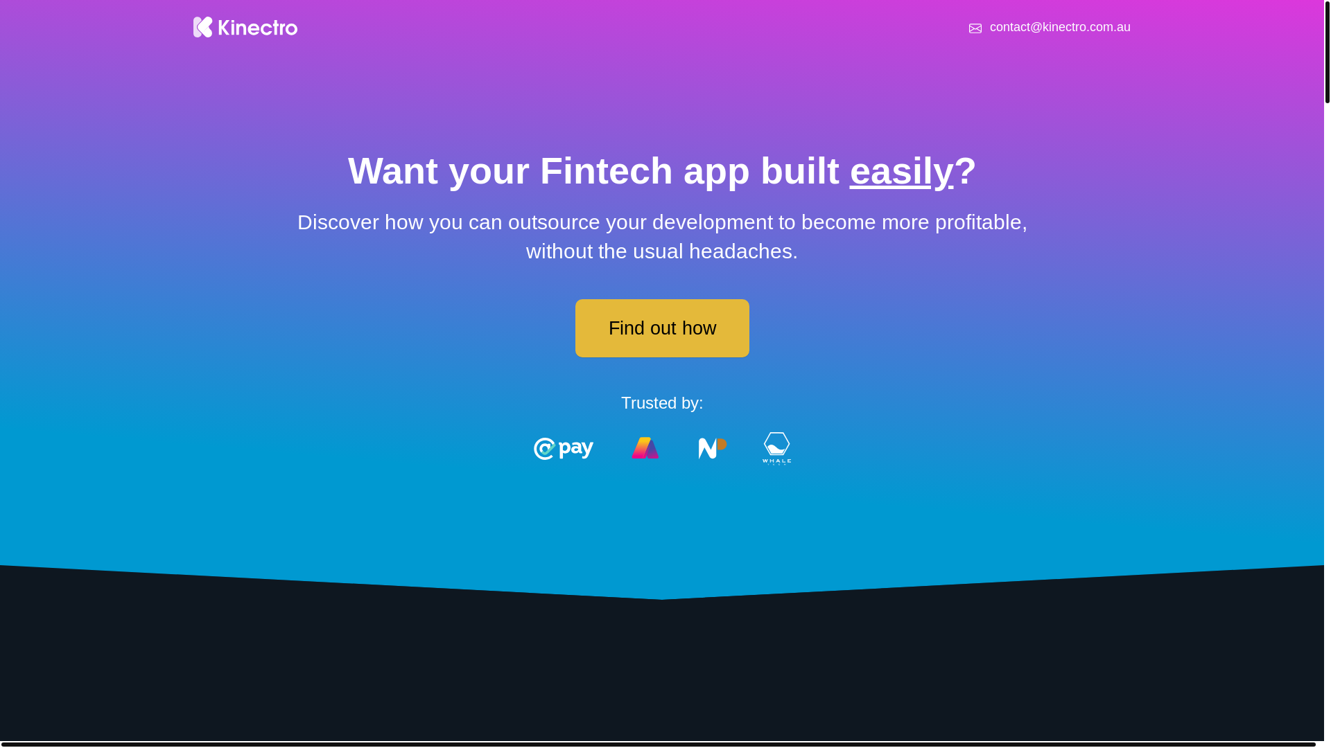 website screenshot of https://kinectro-website.pages.dev/
