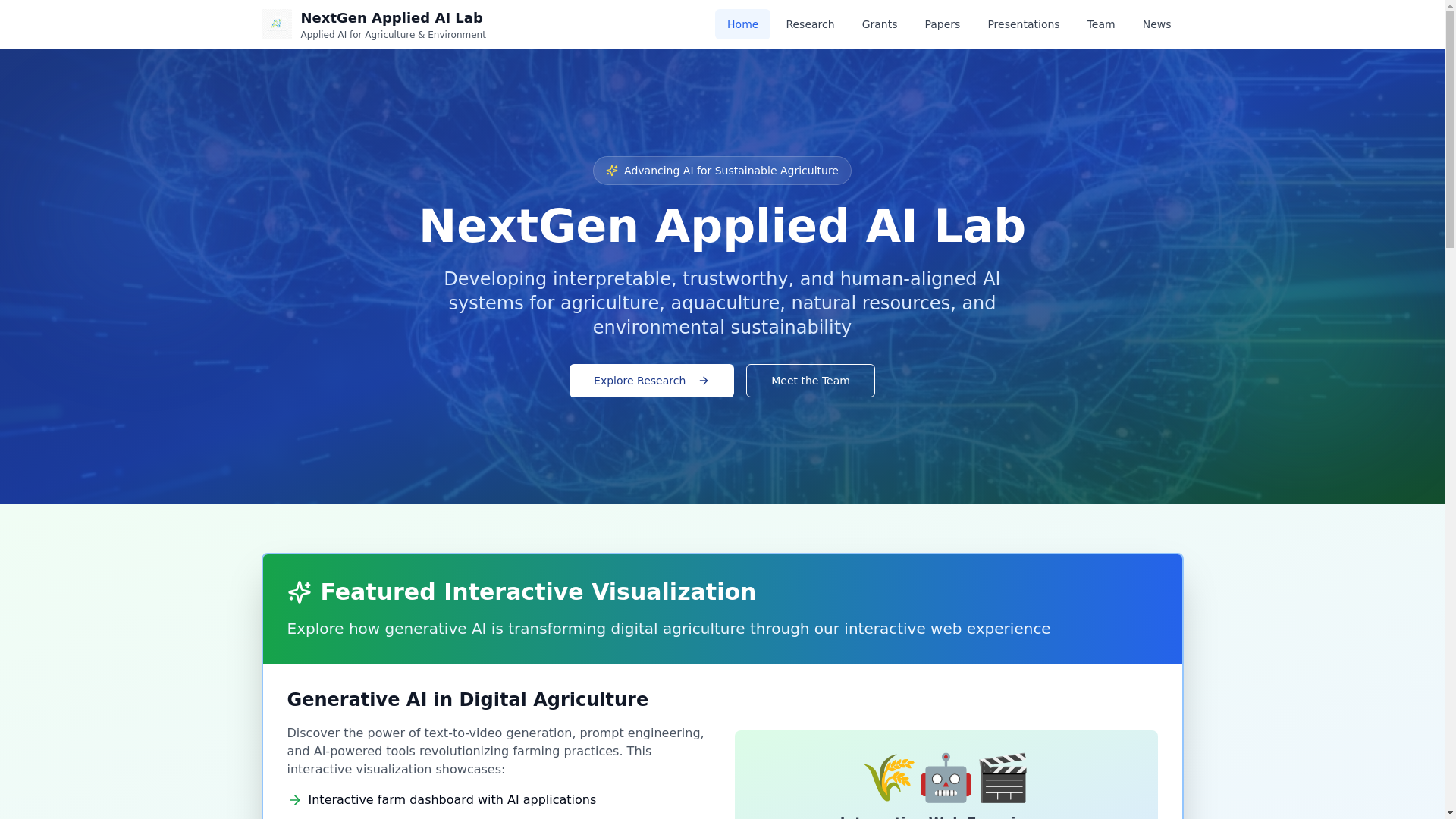 website screenshot of https://nextgenailab.online/