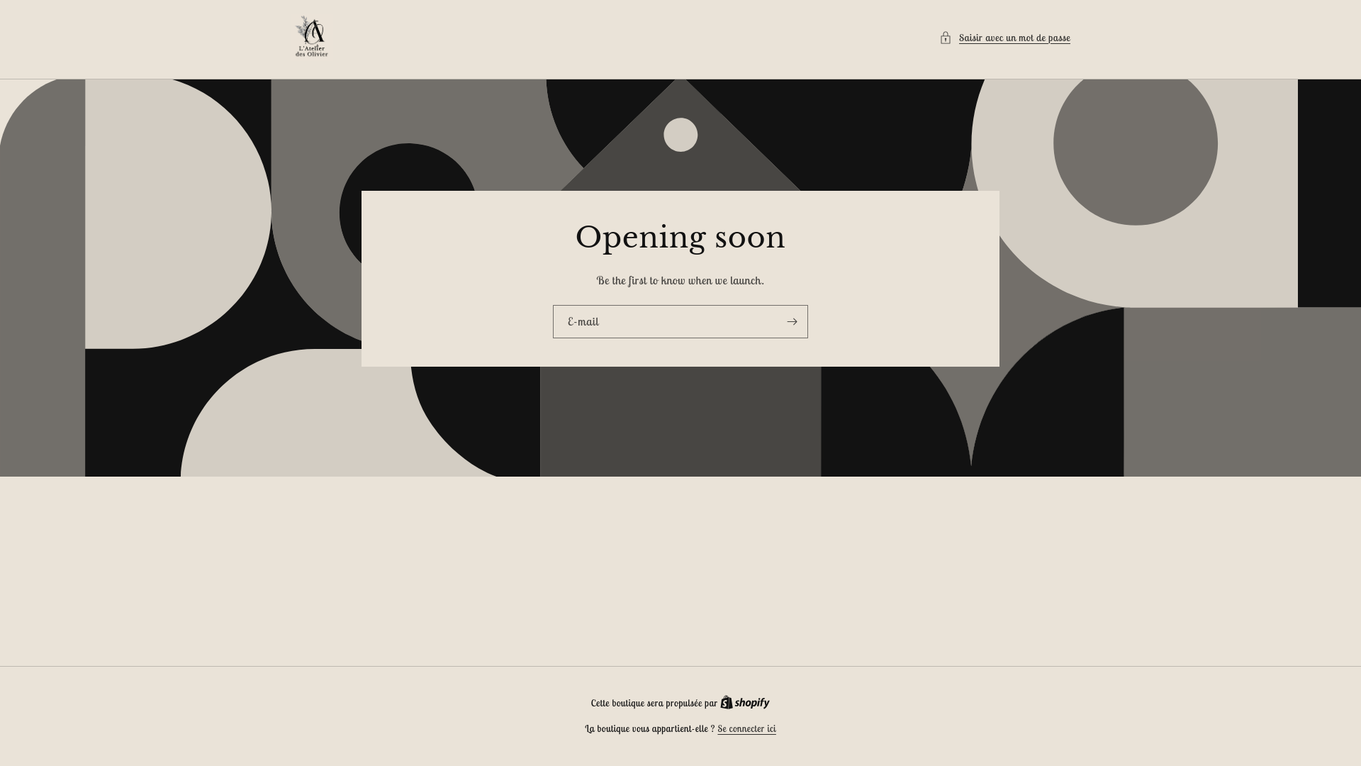 website screenshot of https://latelierdesolivier.fr/