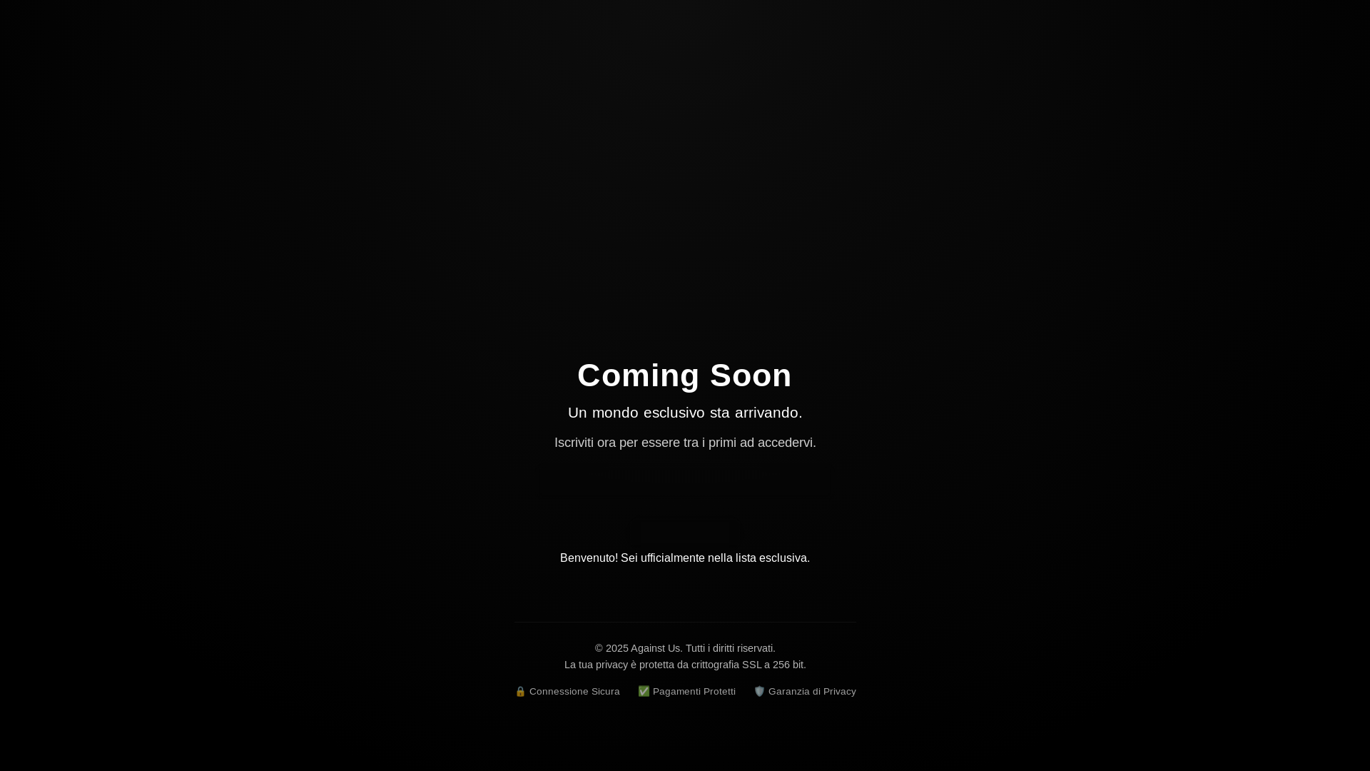 website screenshot of https://againstus.it/