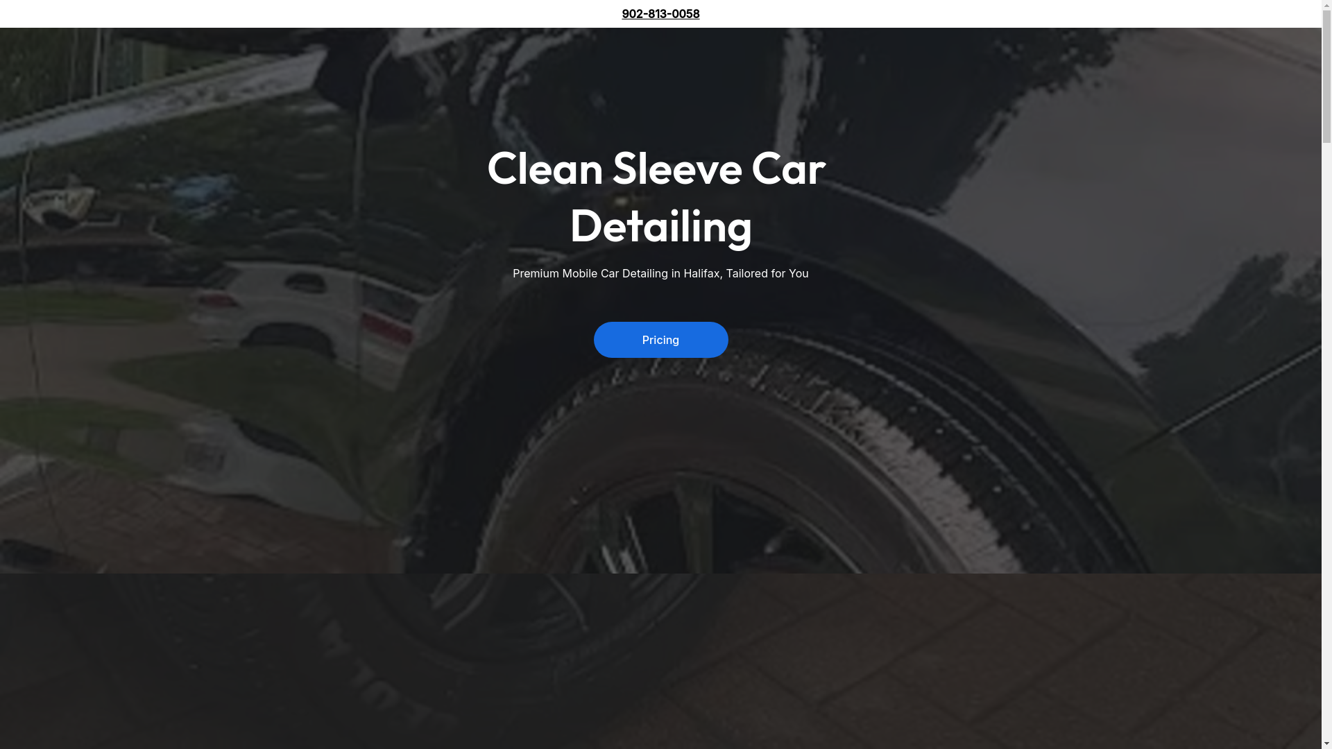 website screenshot of https://cleansleevecardetailing.site/