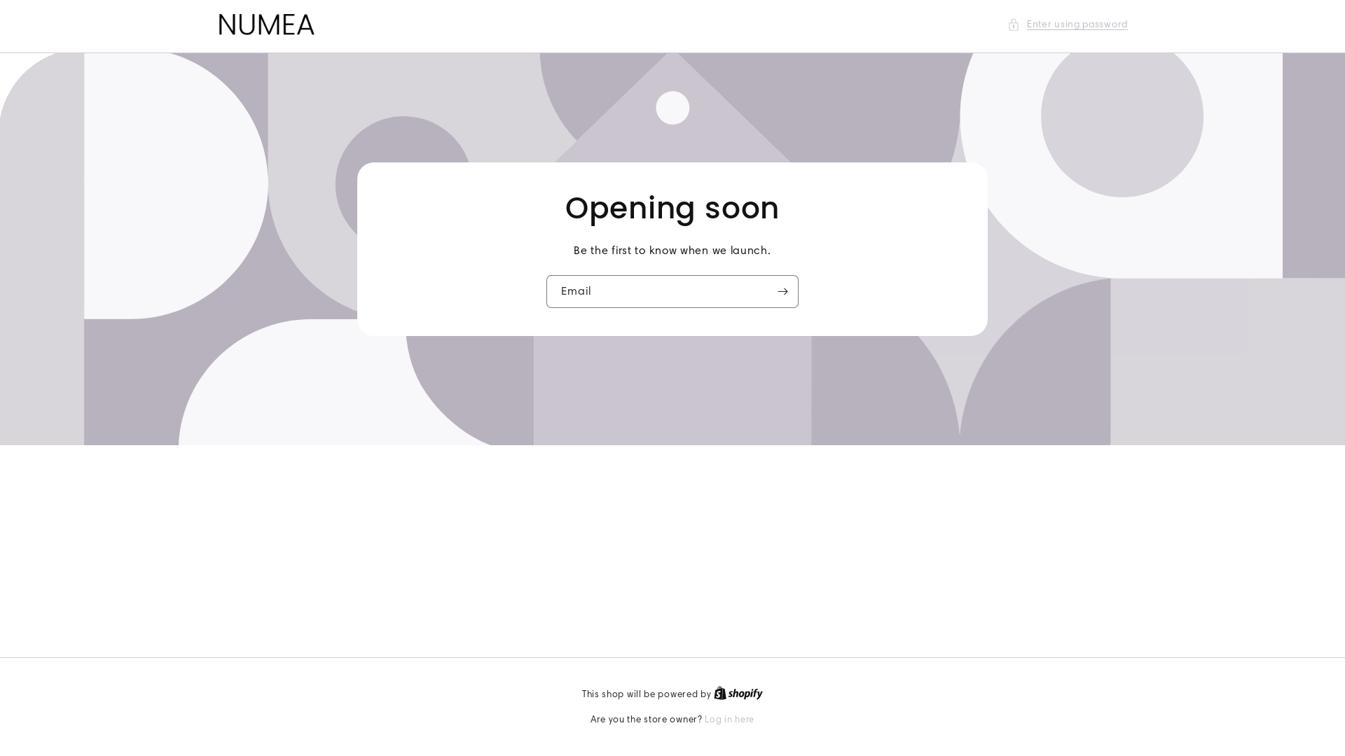 website screenshot of https://shopnumea.com/