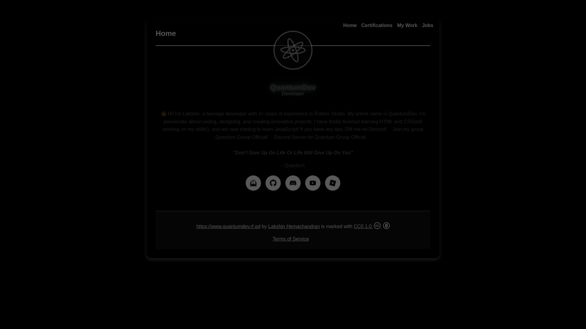 website screenshot of https://quantumdev-website.pages.dev/