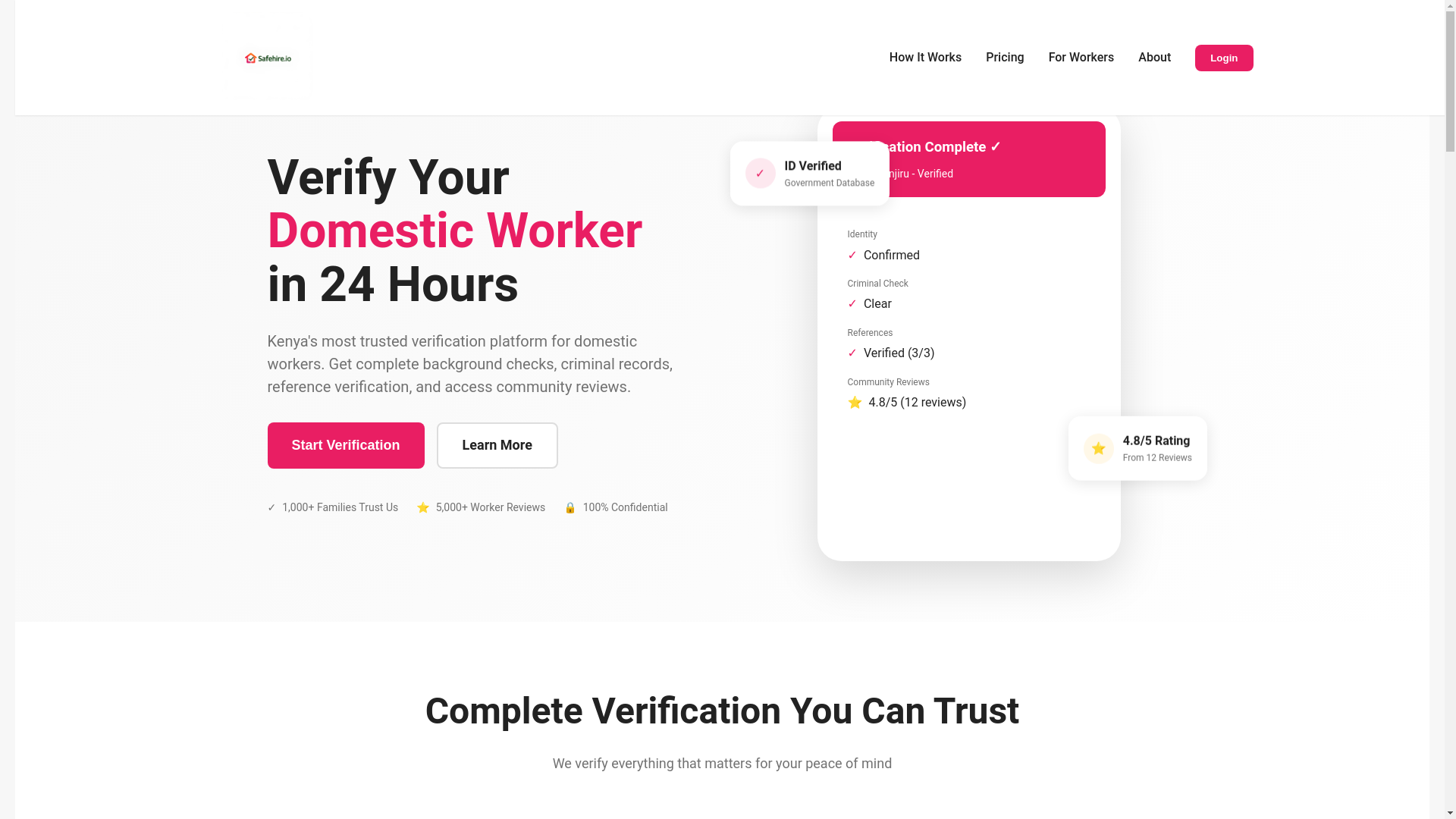 website screenshot of https://safehire-frontend-prod.pages.dev/