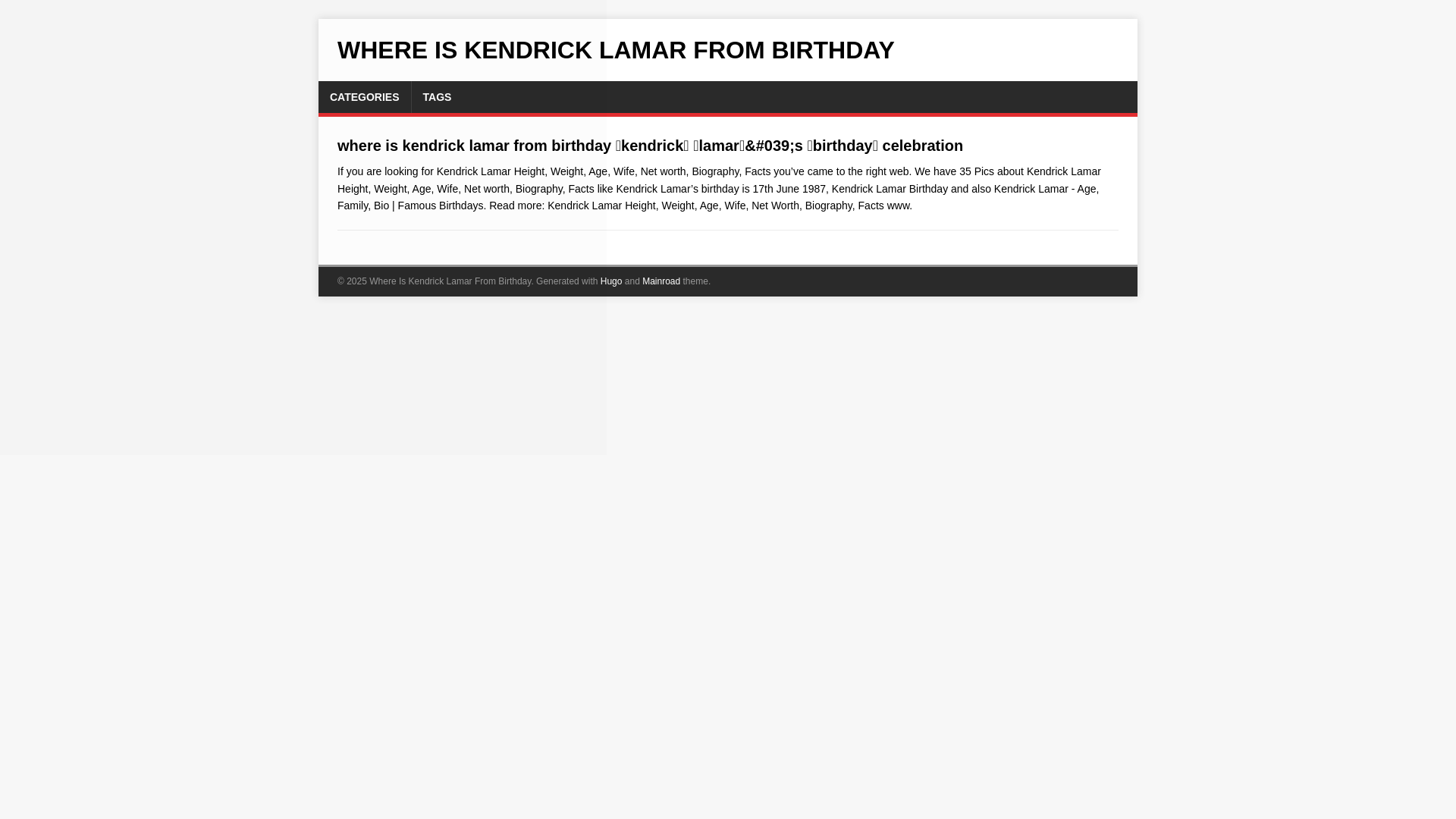 website screenshot of https://where-is-kendrick-lamar-from-birthday.pages.dev/