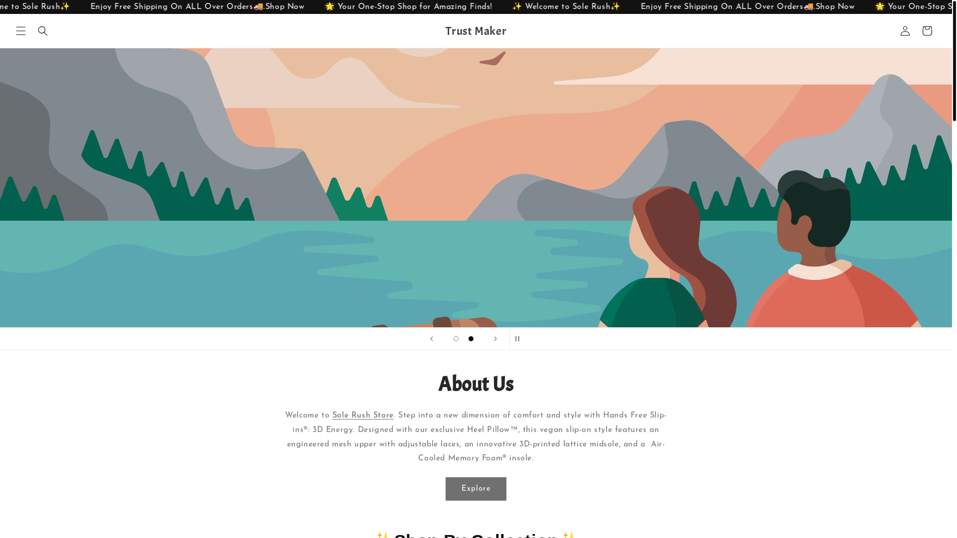 website screenshot of https://trustmaker.store/