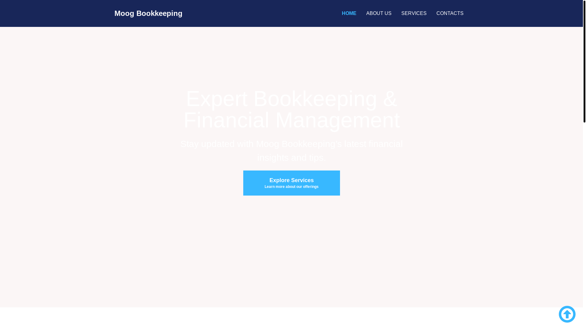 website screenshot of https://moogbookkeeping.ca/