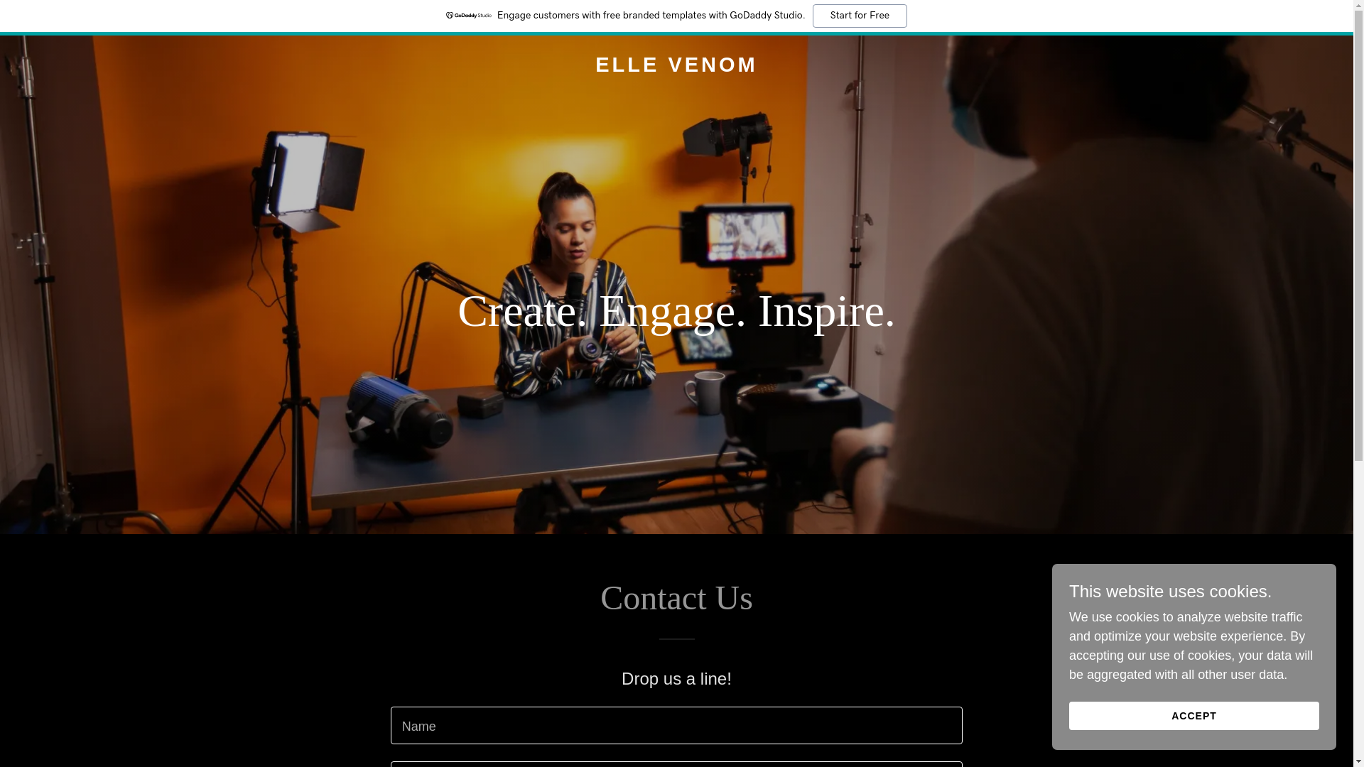 website screenshot of https://ellevenom.com/