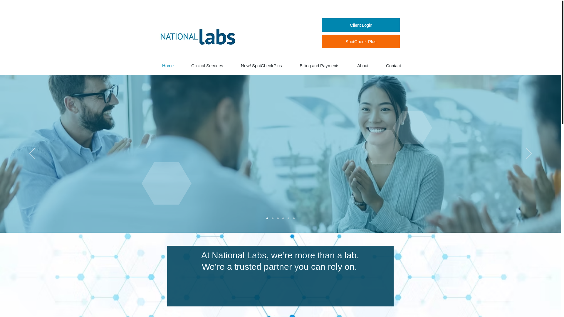 website screenshot of https://teamnational-labs.com/