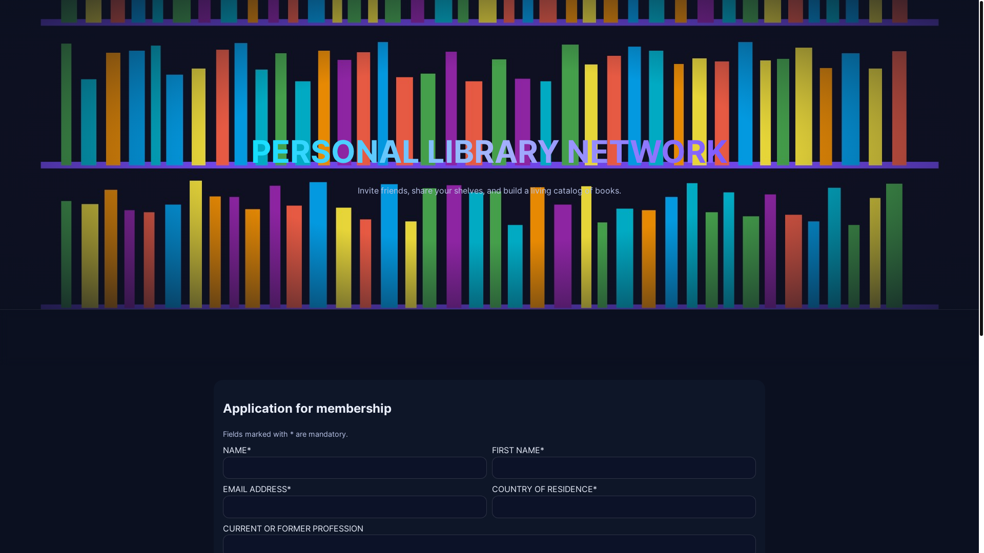 website screenshot of https://personal-libraries-network-v2.pages.dev/