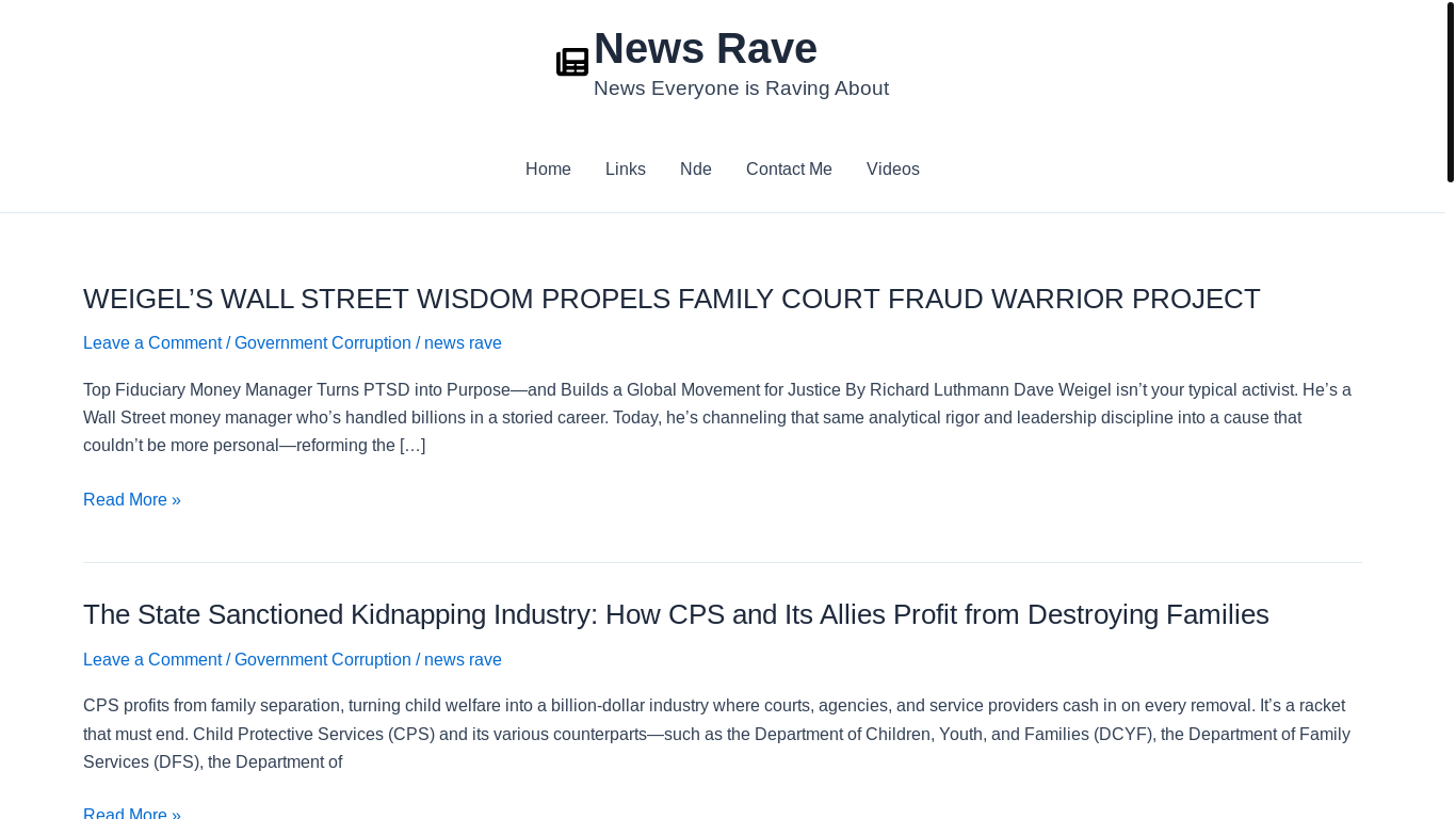 website screenshot of https://newsrave.com/