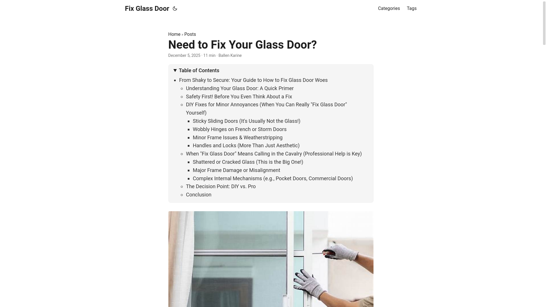 website screenshot of https://fixglassdoor2.pages.dev/