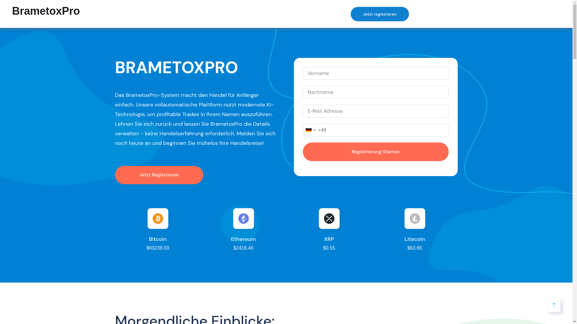 website screenshot of https://brametoxpro.de/