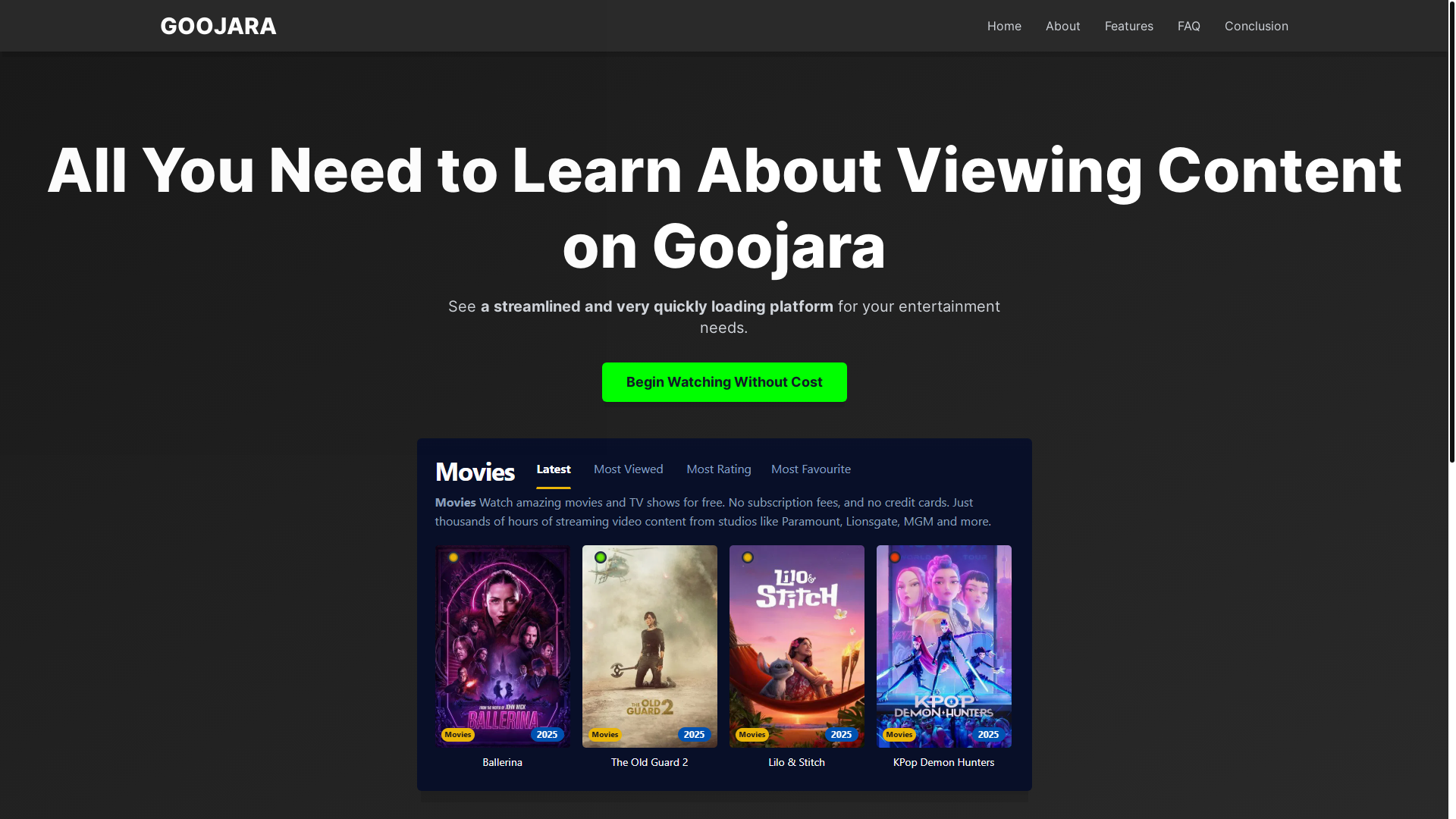 website screenshot of https://goojara-1450.pages.dev/