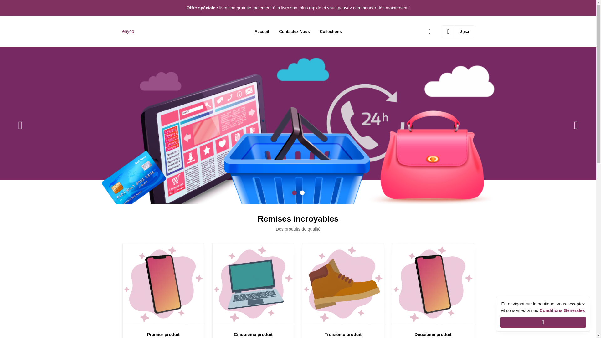 website screenshot of https://enyooaccessoires.com/