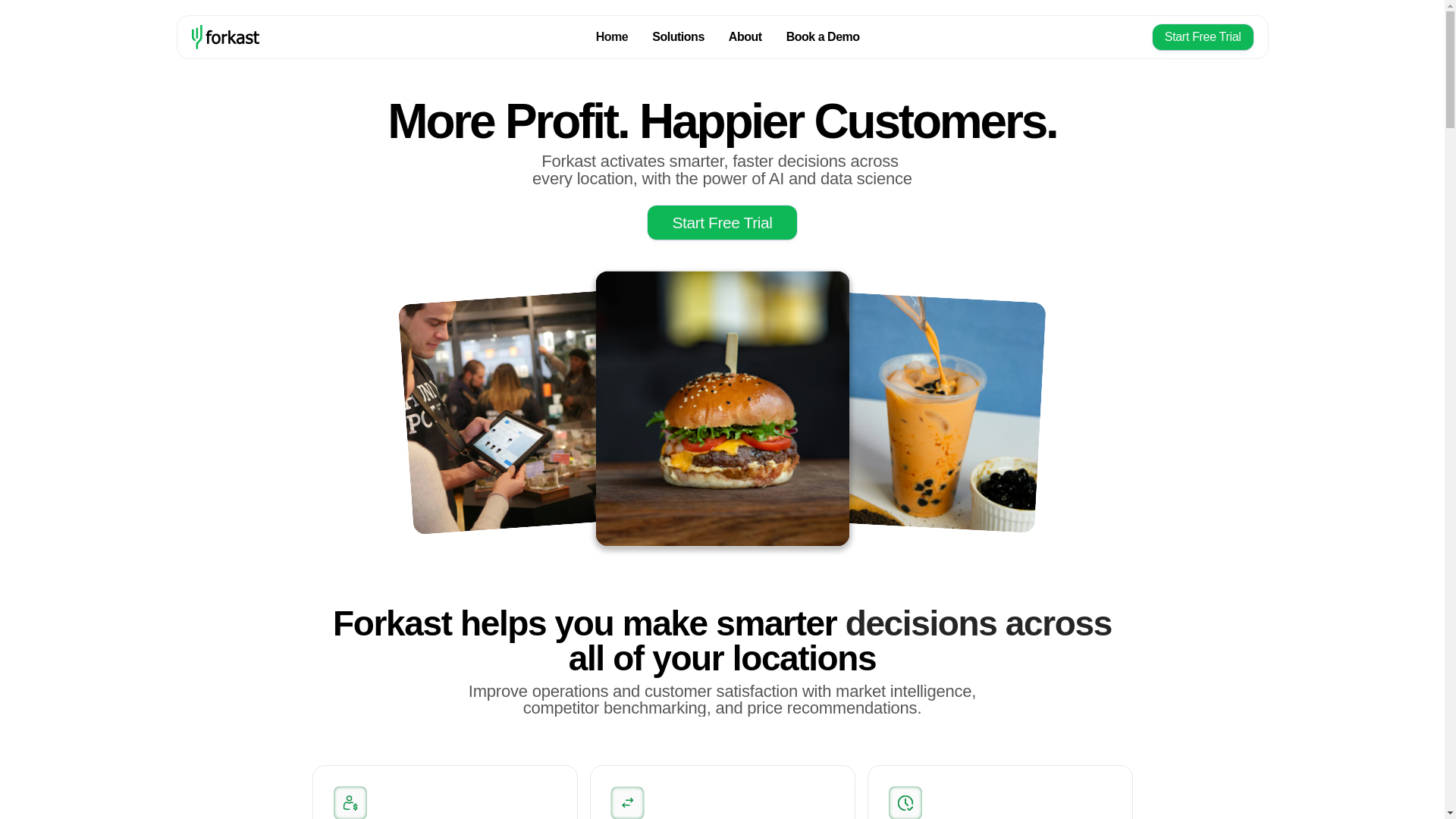 website screenshot of https://forkastrestaurant.com/