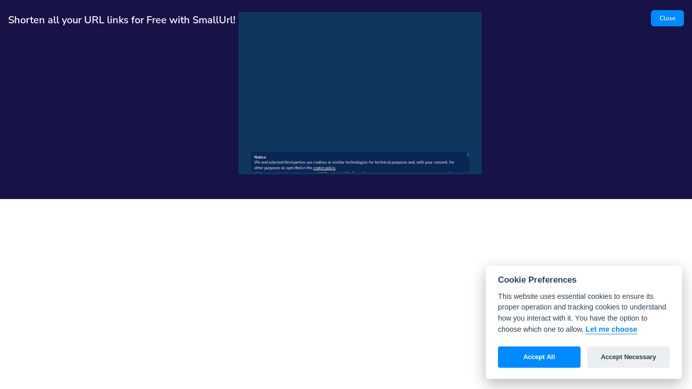 website screenshot of https://smallurl.co/svnuj