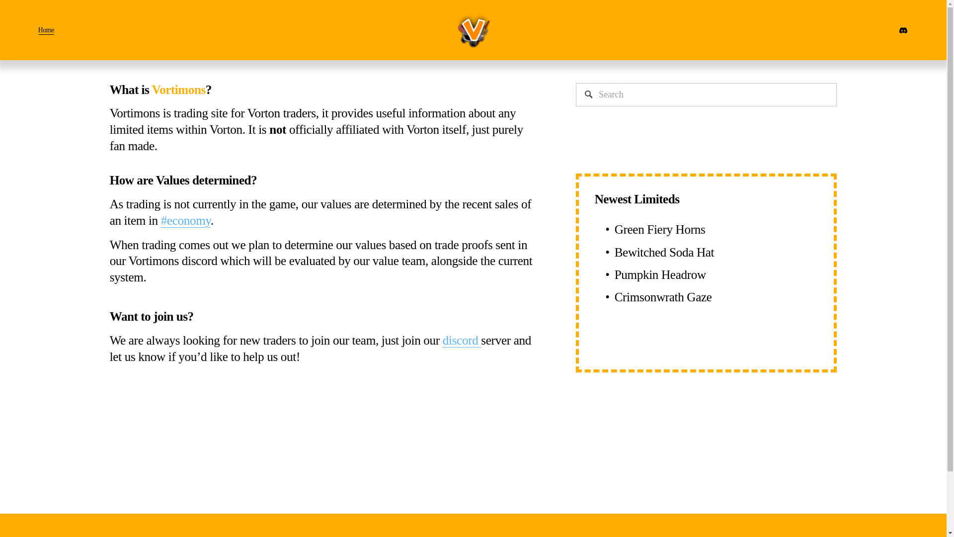 website screenshot of https://vortimons.com/