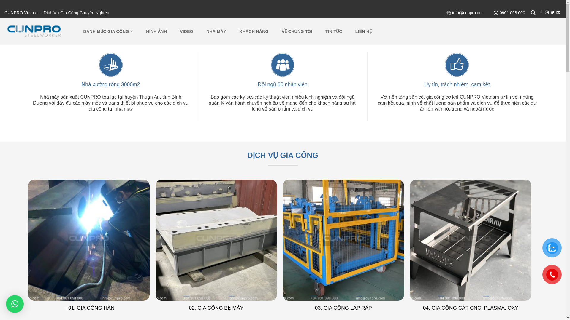 website screenshot of https://cunpro.com