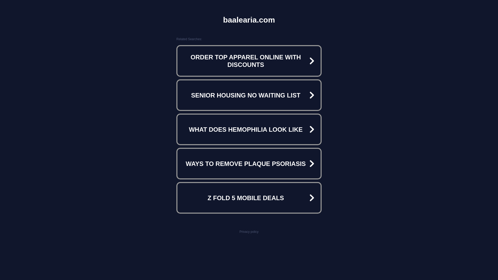 website screenshot of https://baalearia.com/