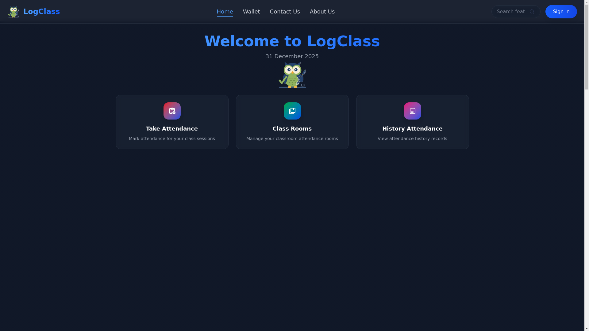 website screenshot of https://teacher.logclass.com/