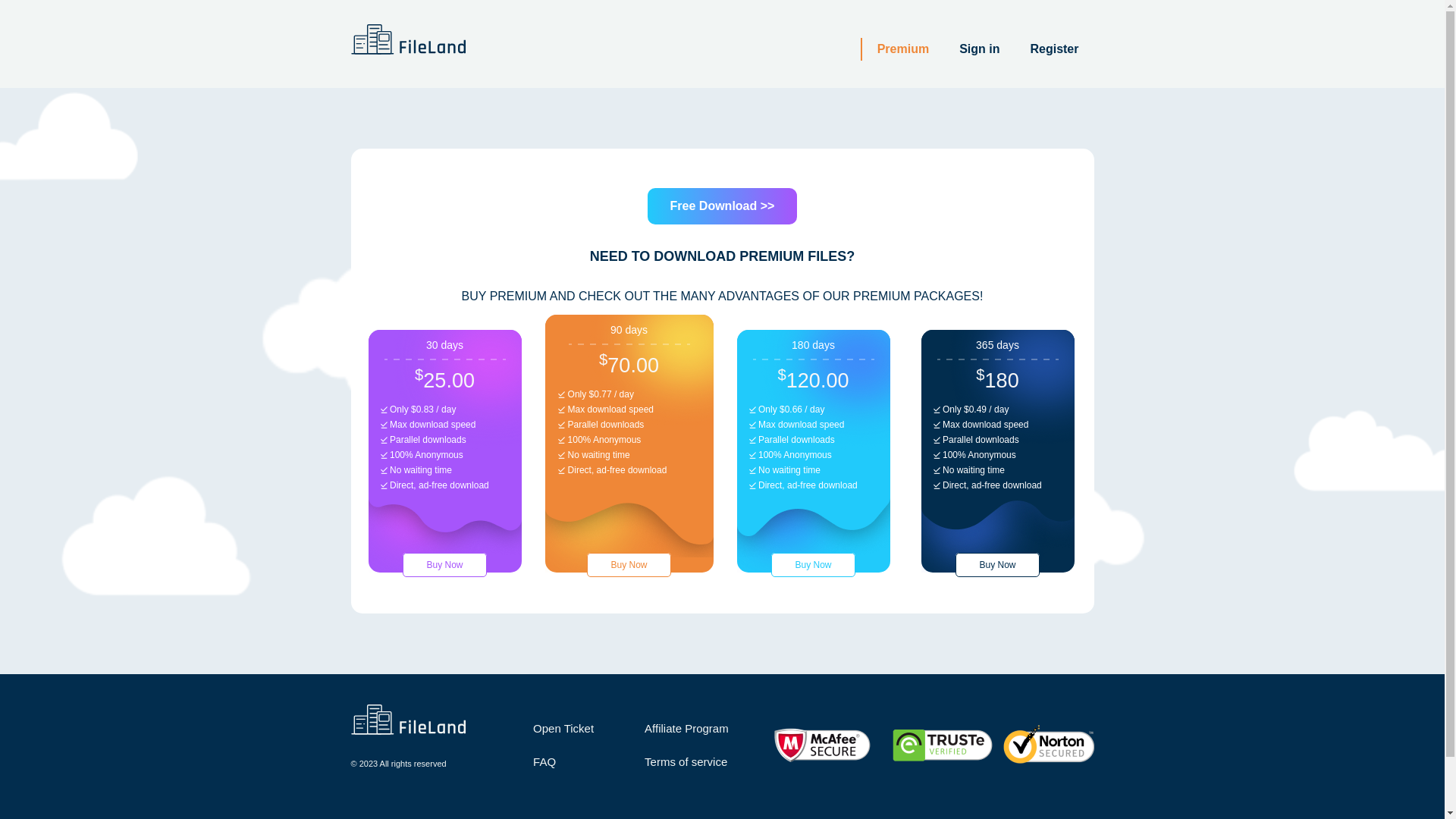 website screenshot of https://fileland.io/649ux4yey4tt/1039817469.54.rar