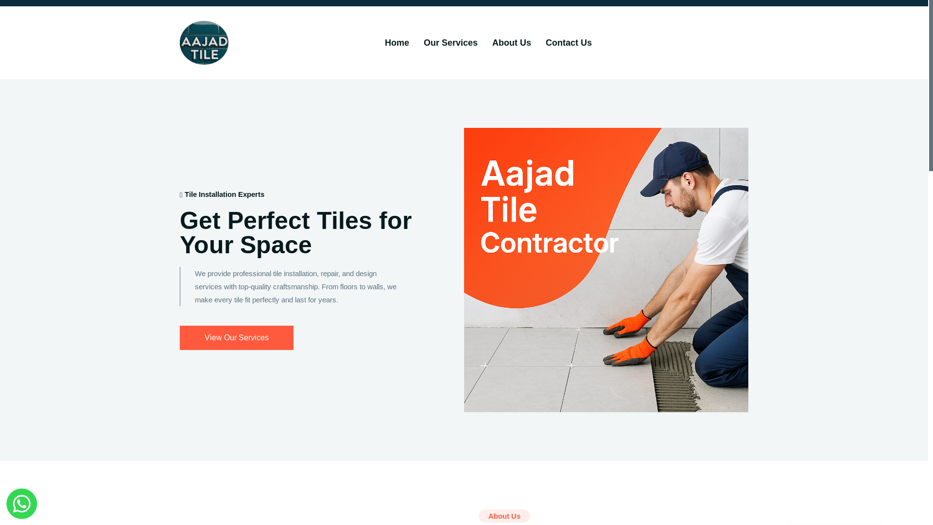 website screenshot of https://aajadtilecontractor.shop/