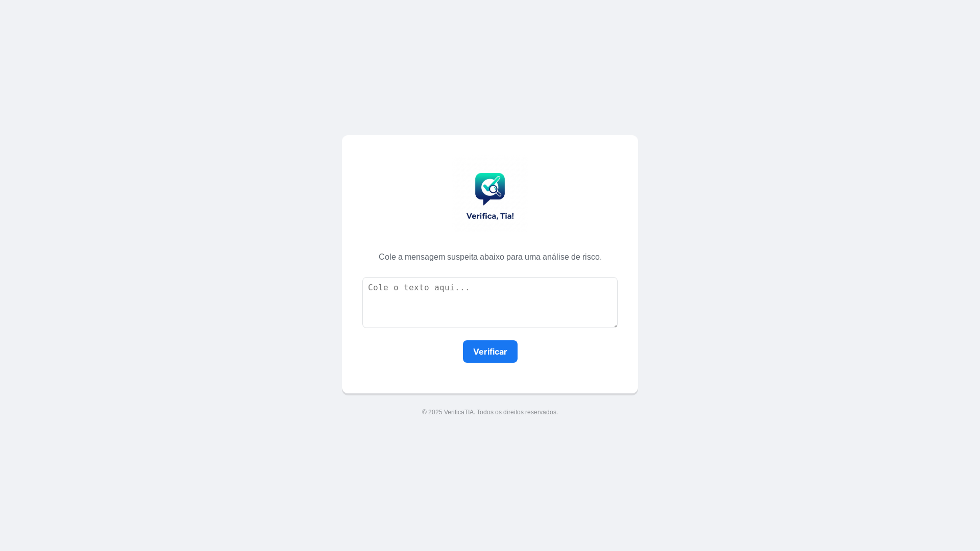 website screenshot of https://verificatia.com.br/