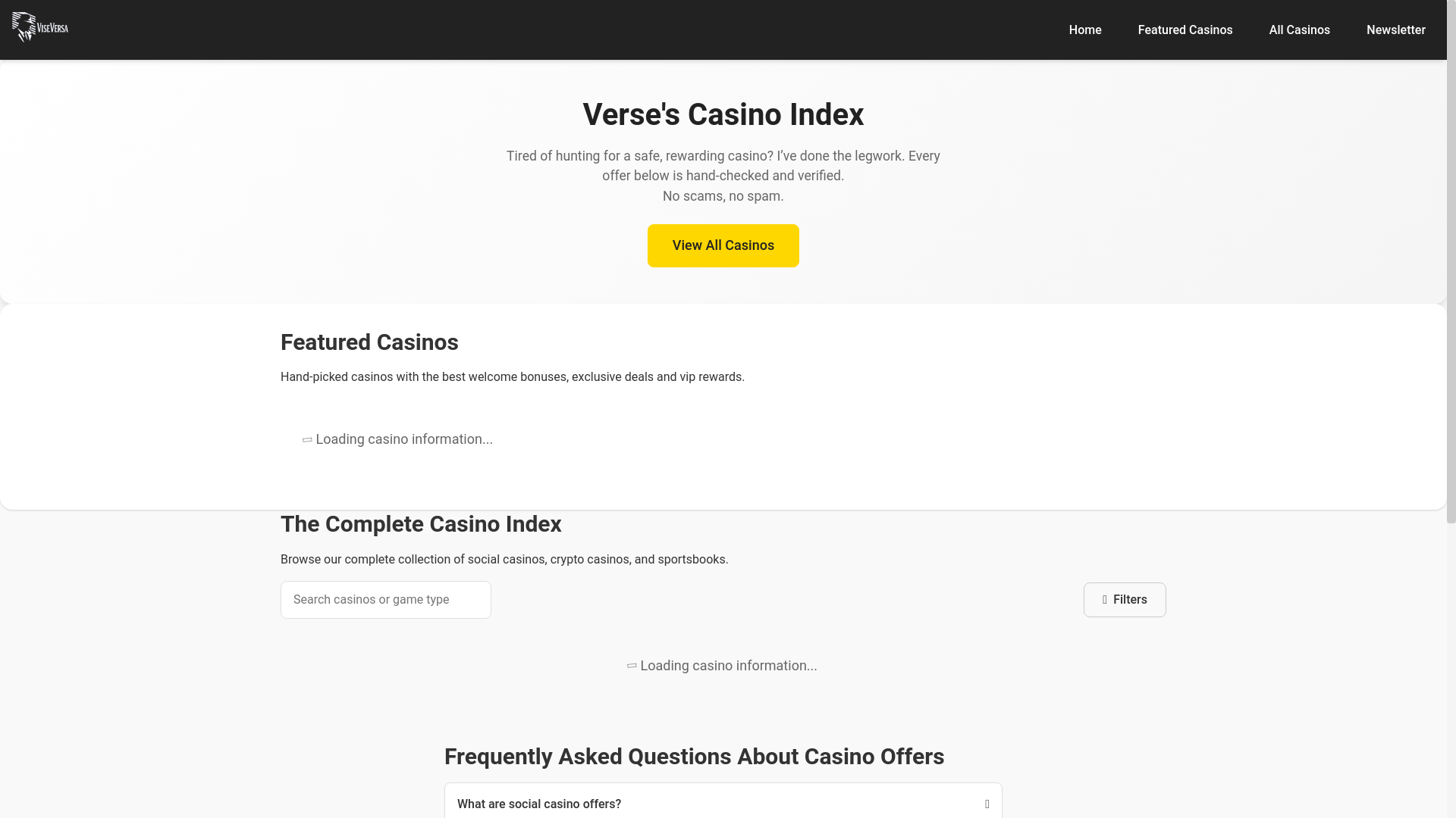 website screenshot of https://versedexsite.pages.dev/