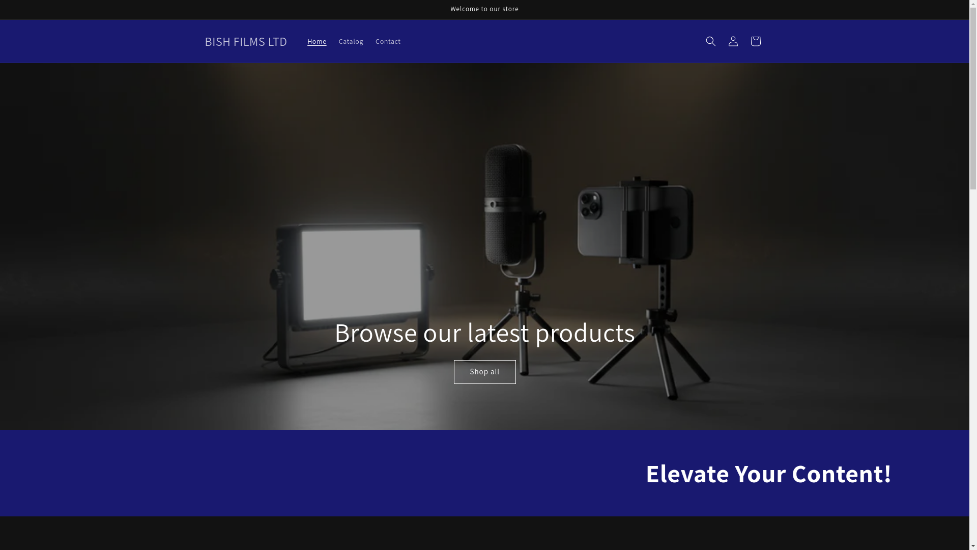 website screenshot of https://bishfilmz.com/