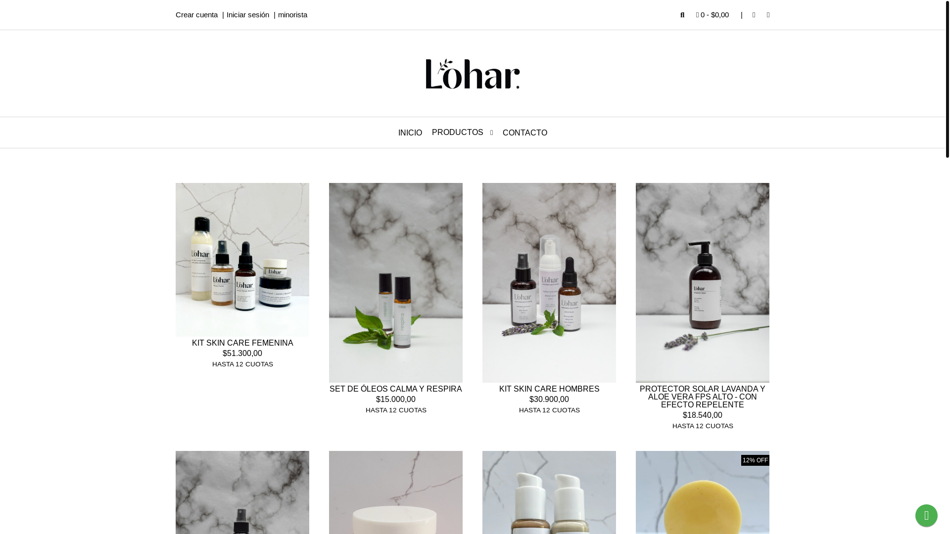 website screenshot of https://lohar.com.ar/