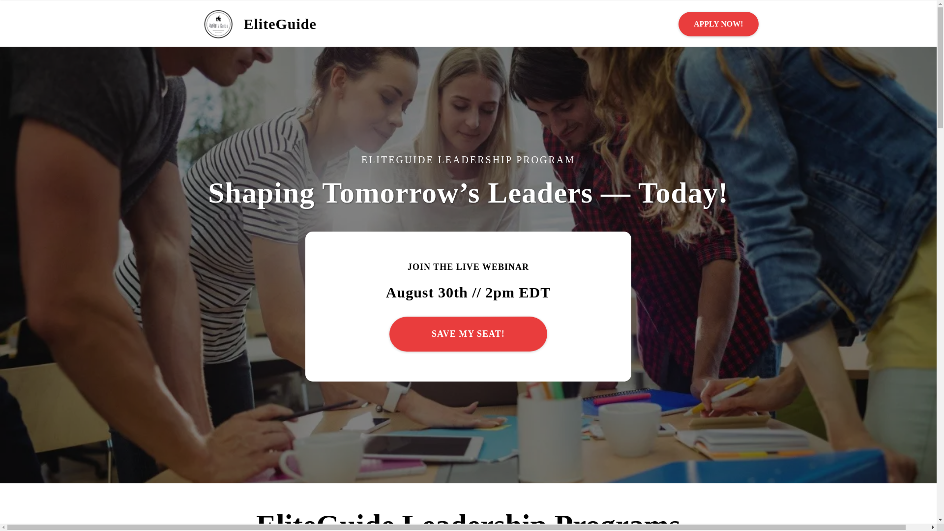 website screenshot of https://eliteguide-leadership.com/