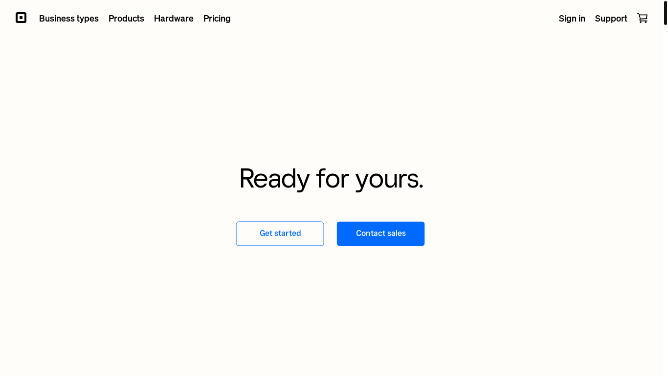 website screenshot of https://squareup.com/