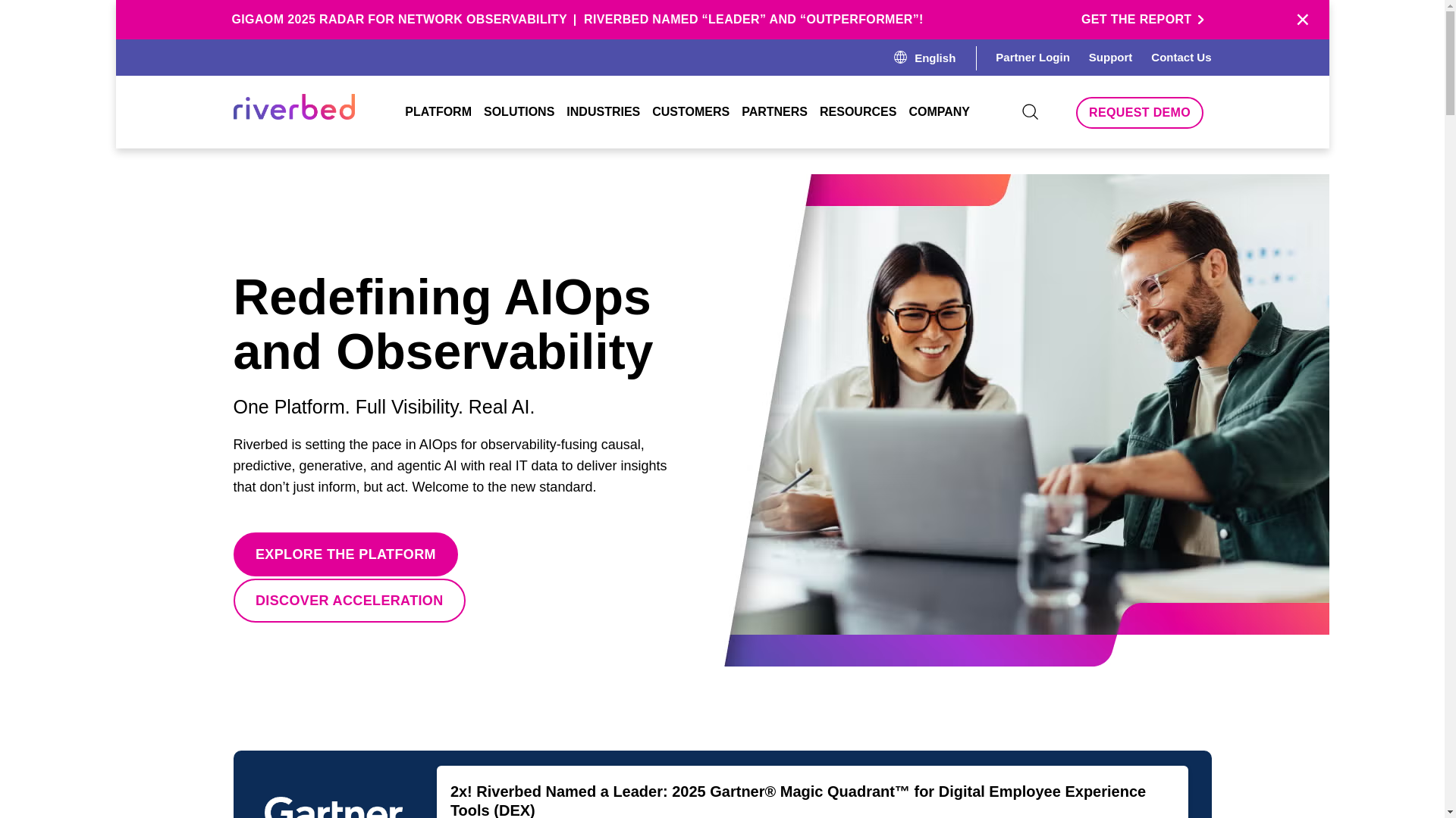 website screenshot of https://aternity.com