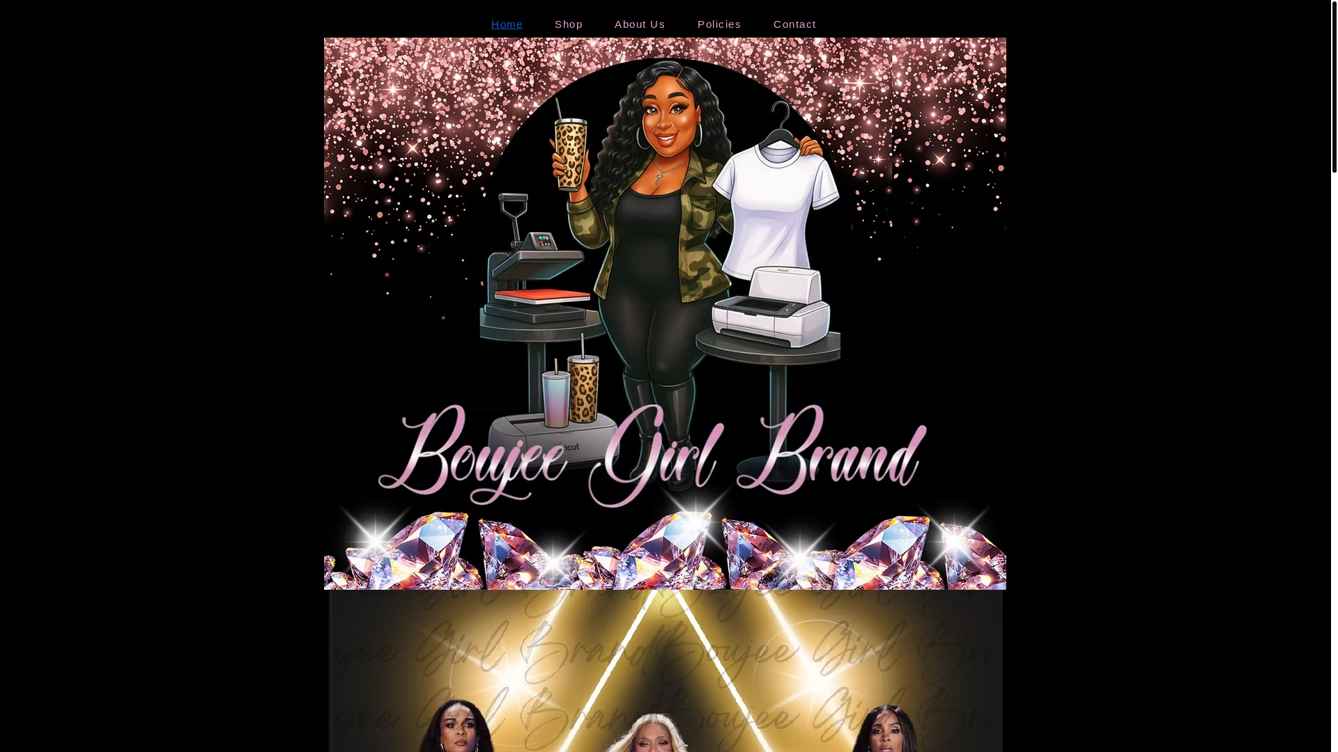 website screenshot of https://boujeegirlbrand.com/