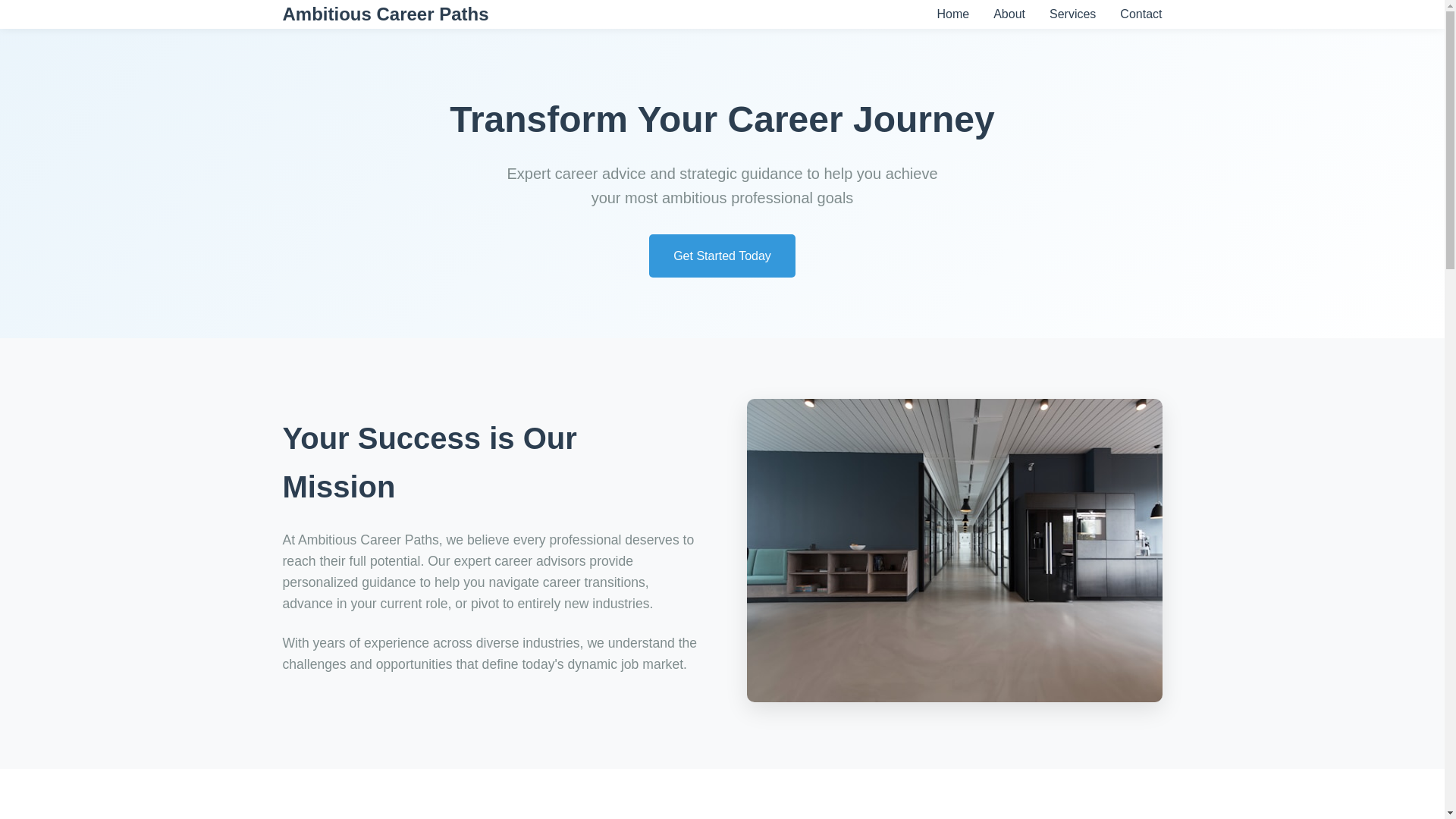 website screenshot of https://ambitiouscareerpaths.shop/