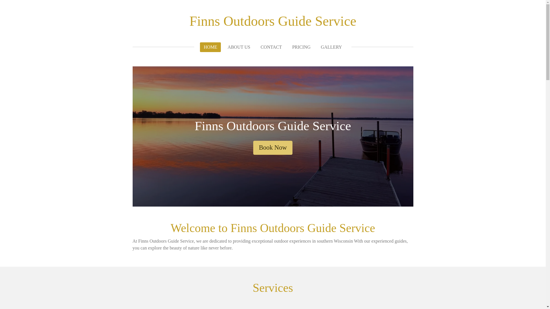 website screenshot of https://finnsoutdoorsguideservice.com/