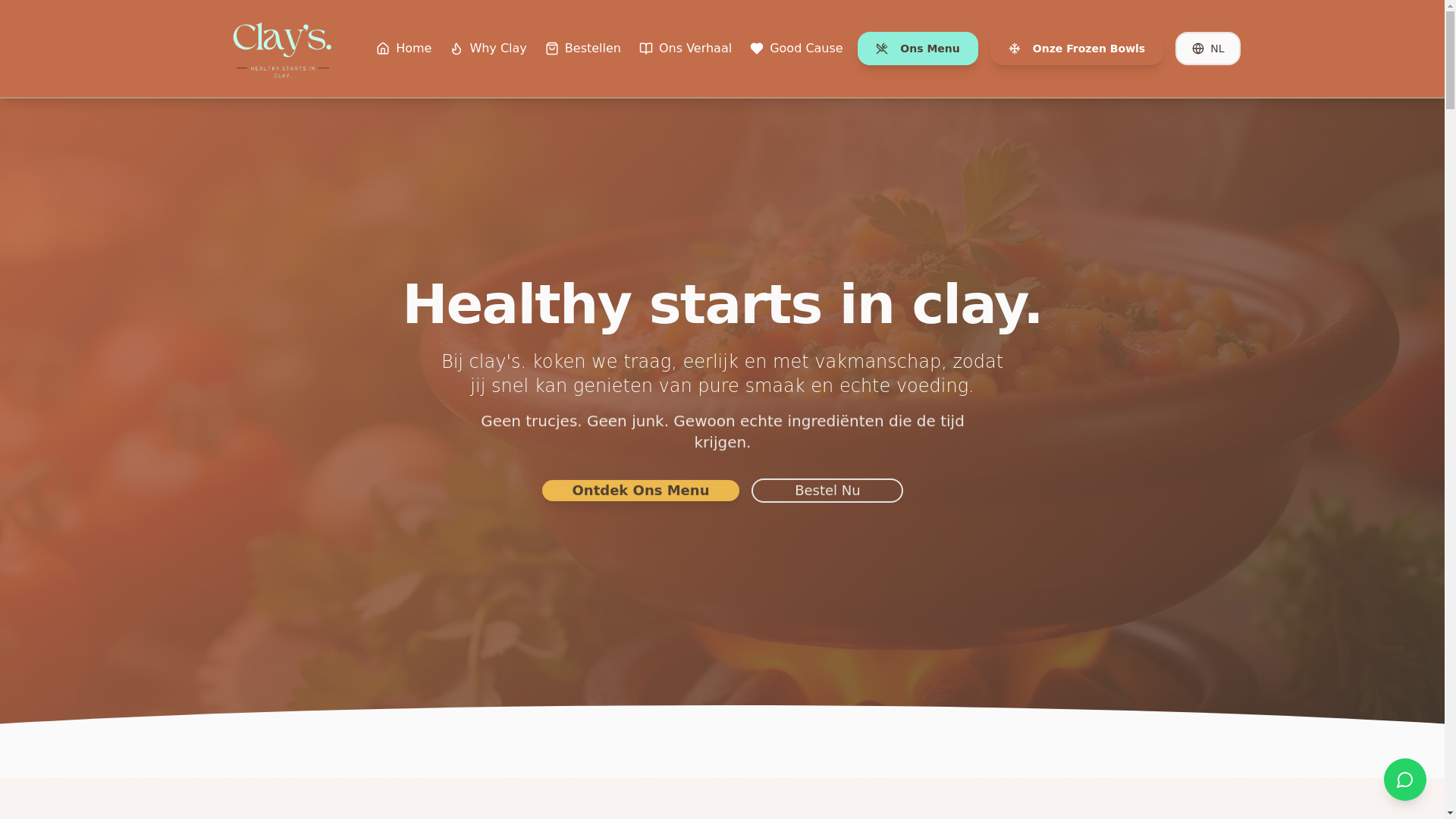 website screenshot of https://eatclays.nl/
